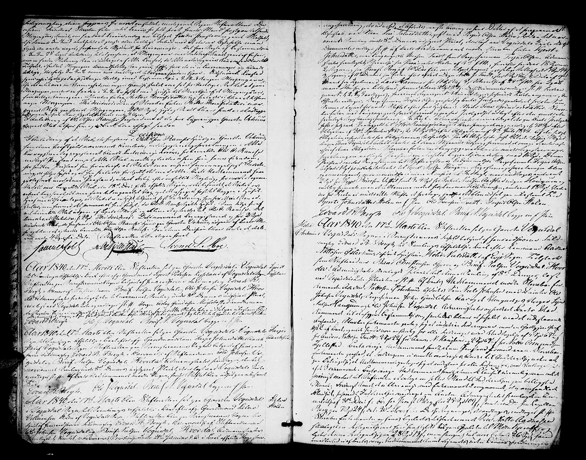 Østre Råbyggelag sorenskriveri, AV/SAK-1221-0016/H/Hc/L0031: Skifteforhandlingsprotokoll nr 25, 1839-1849, p. 9b-10a