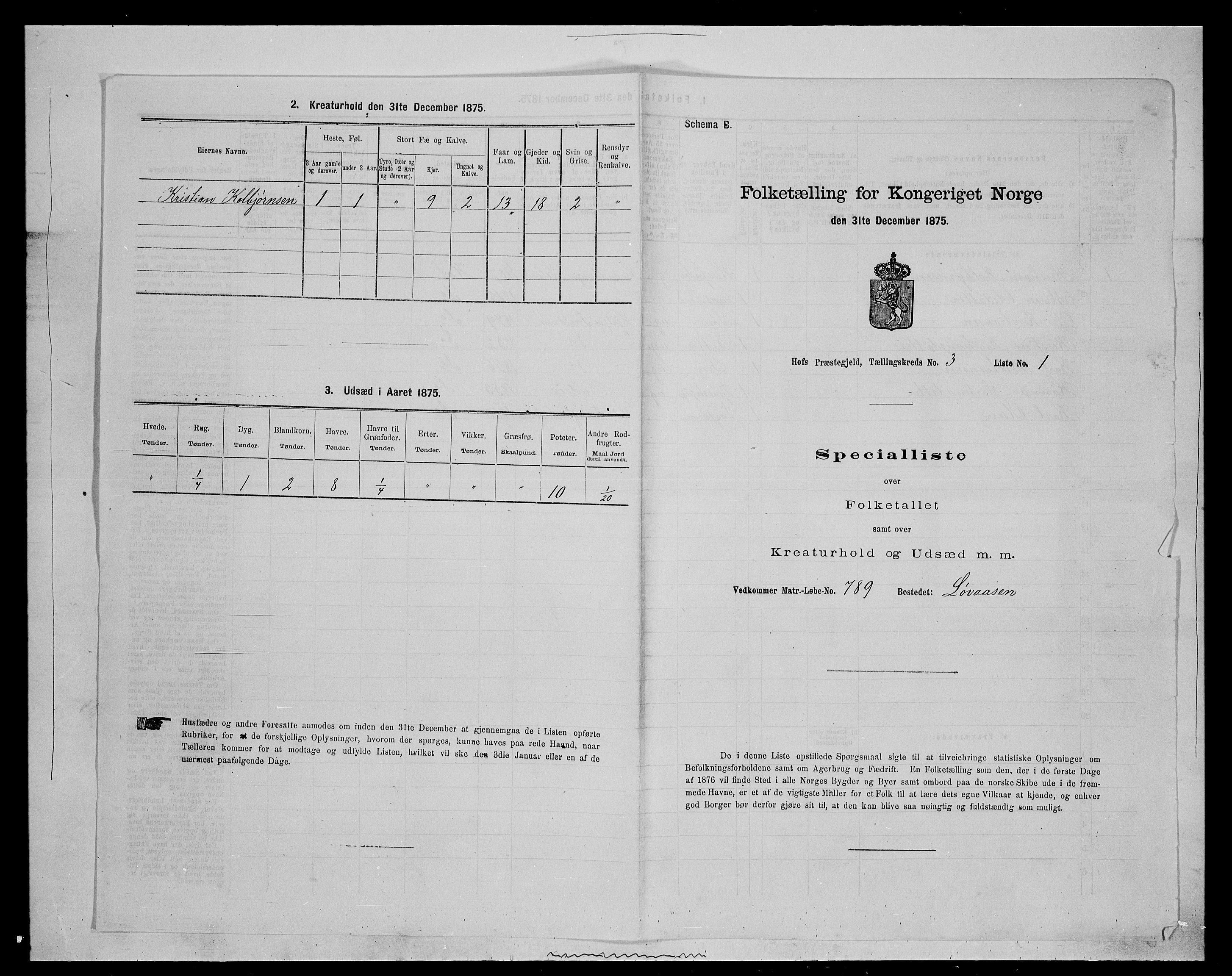 SAH, 1875 census for 0424P Hof, 1875, p. 483