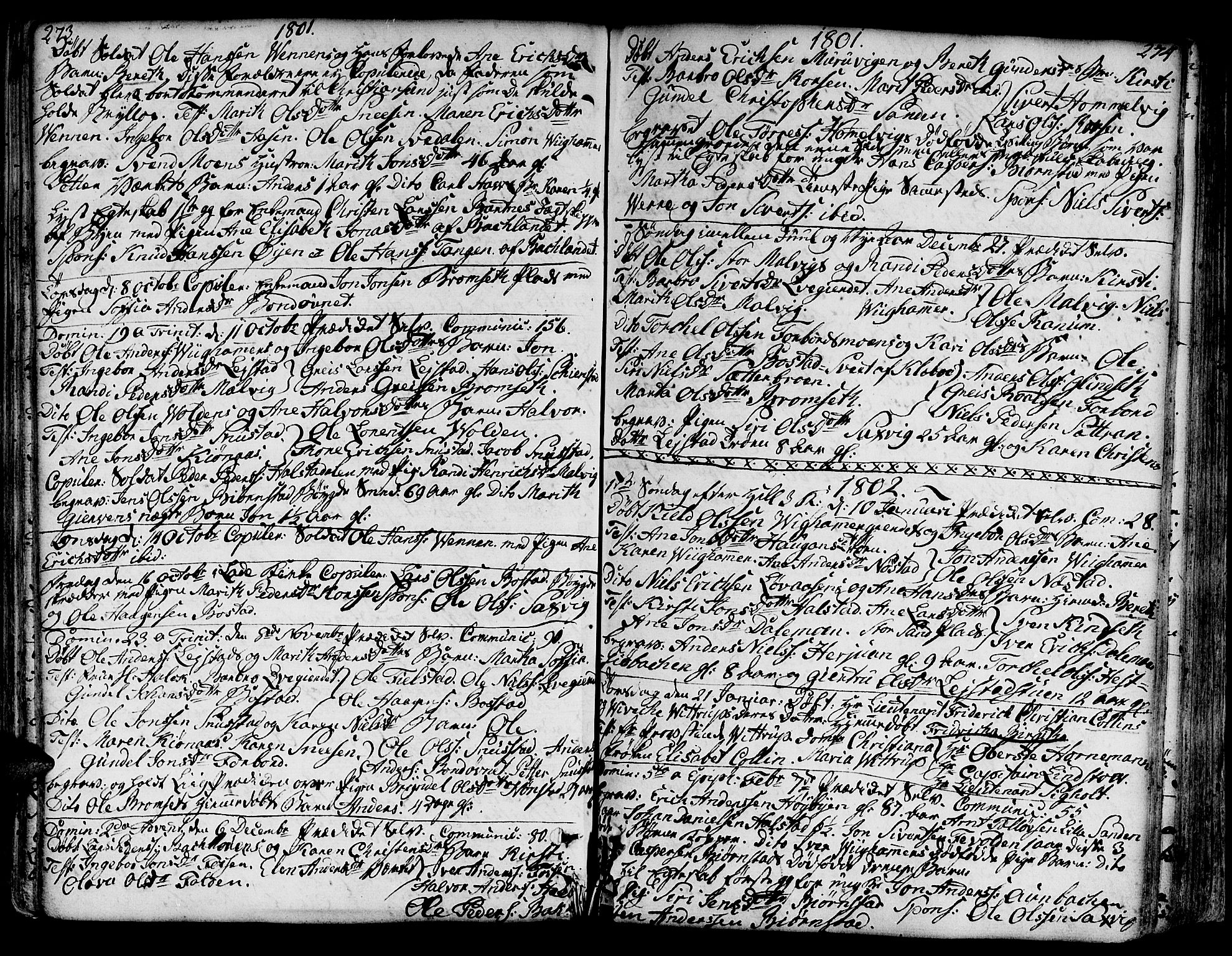 Ministerialprotokoller, klokkerbøker og fødselsregistre - Sør-Trøndelag, SAT/A-1456/606/L0281: Parish register (official) no. 606A02 /2, 1781-1817, p. 273-274