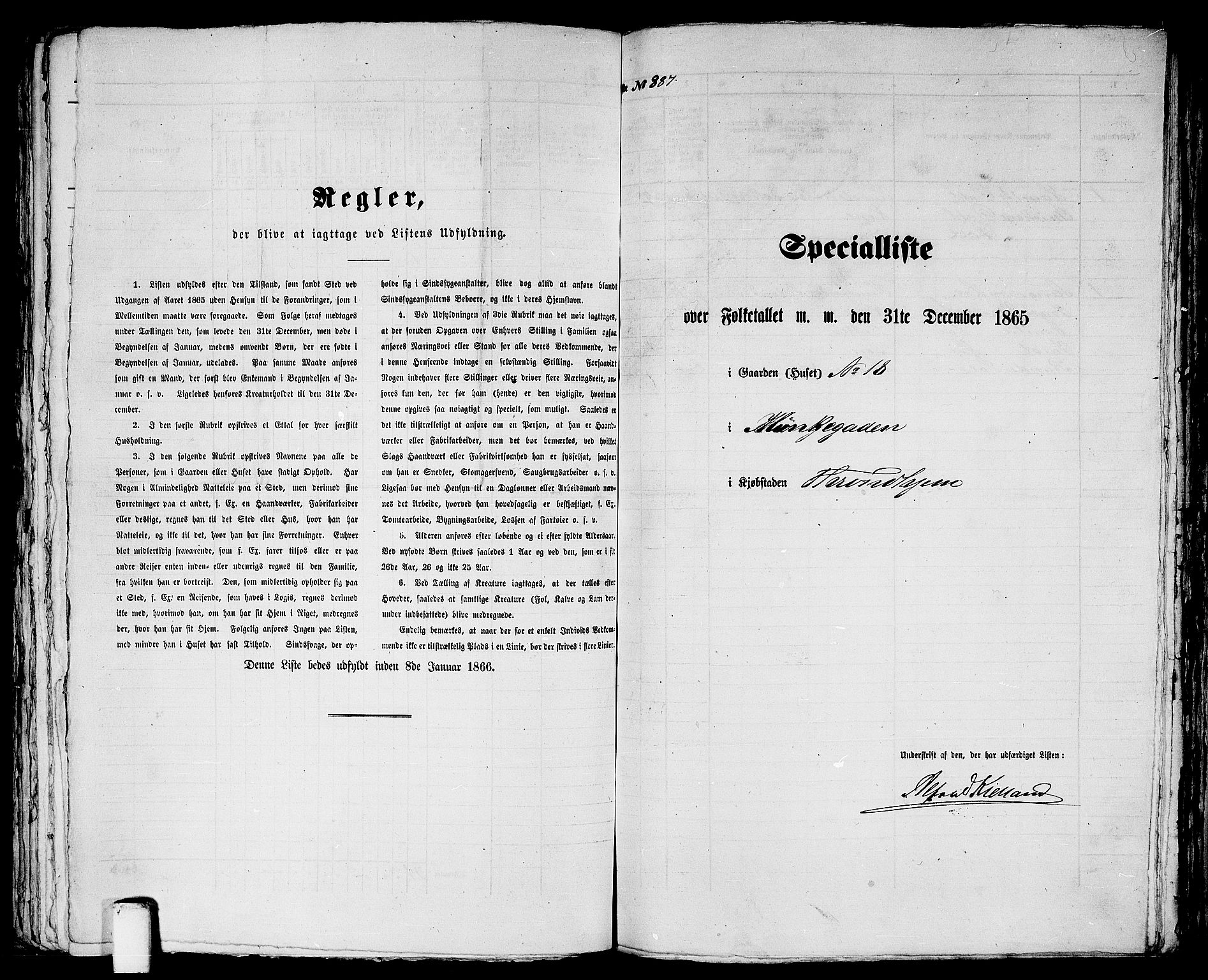 RA, 1865 census for Trondheim, 1865, p. 1847