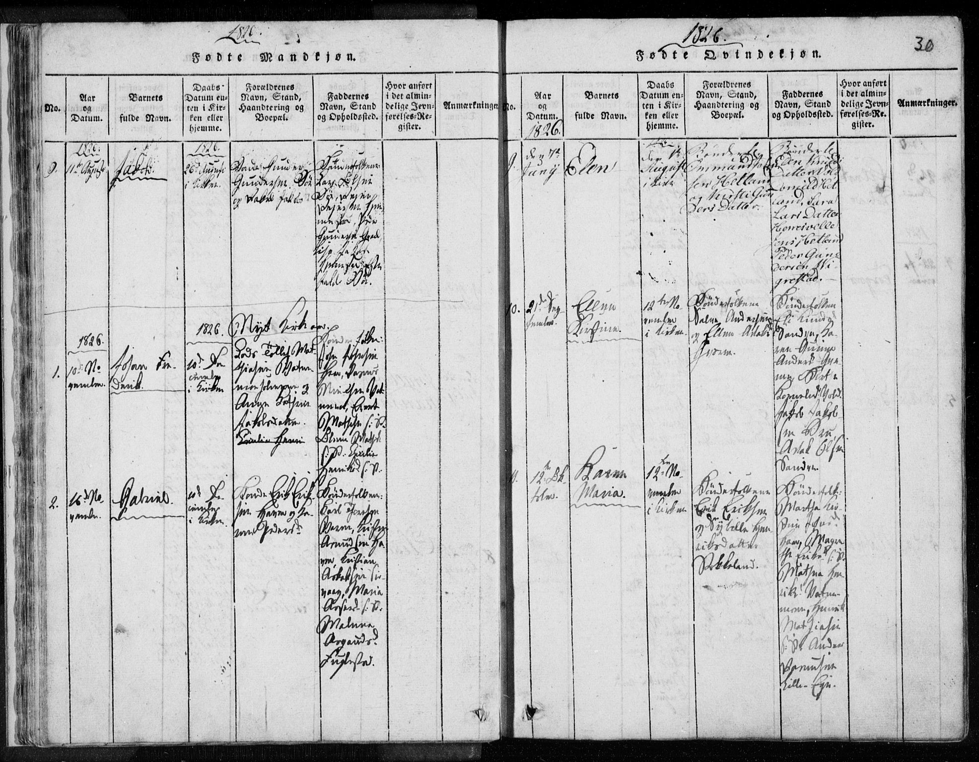 Eigersund sokneprestkontor, AV/SAST-A-101807/S08/L0008: Parish register (official) no. A 8, 1816-1847, p. 30