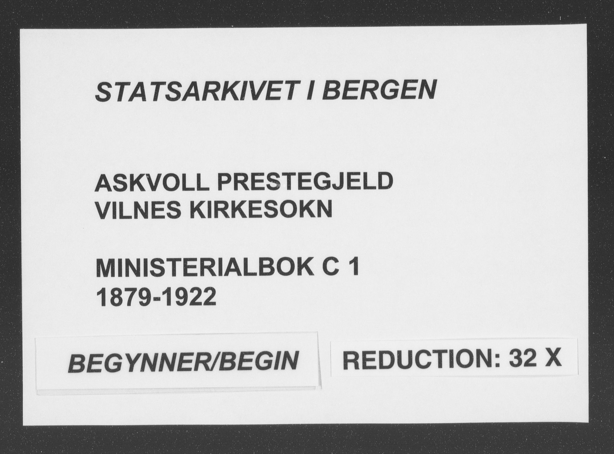 Askvoll sokneprestembete, AV/SAB-A-79501/H/Haa/Haac/L0001: Parish register (official) no. C  1, 1879-1922