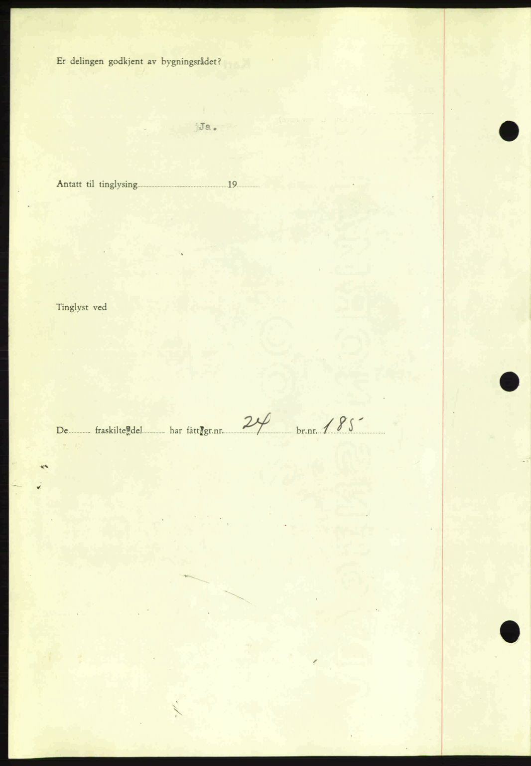 Romsdal sorenskriveri, AV/SAT-A-4149/1/2/2C: Mortgage book no. A12, 1942-1942, Diary no: : 1087/1942