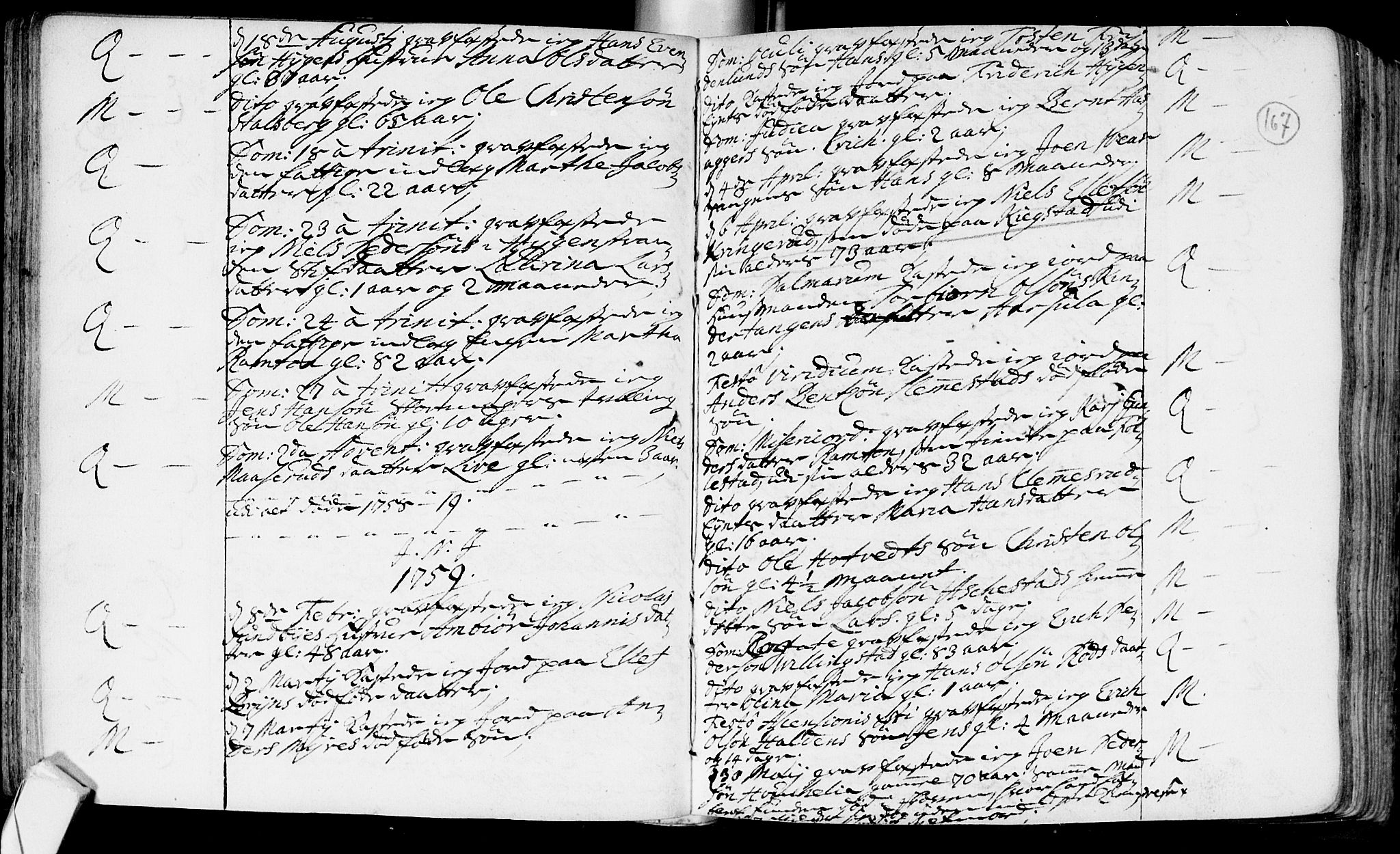 Røyken kirkebøker, AV/SAKO-A-241/F/Fa/L0002: Parish register (official) no. 2, 1731-1782, p. 167