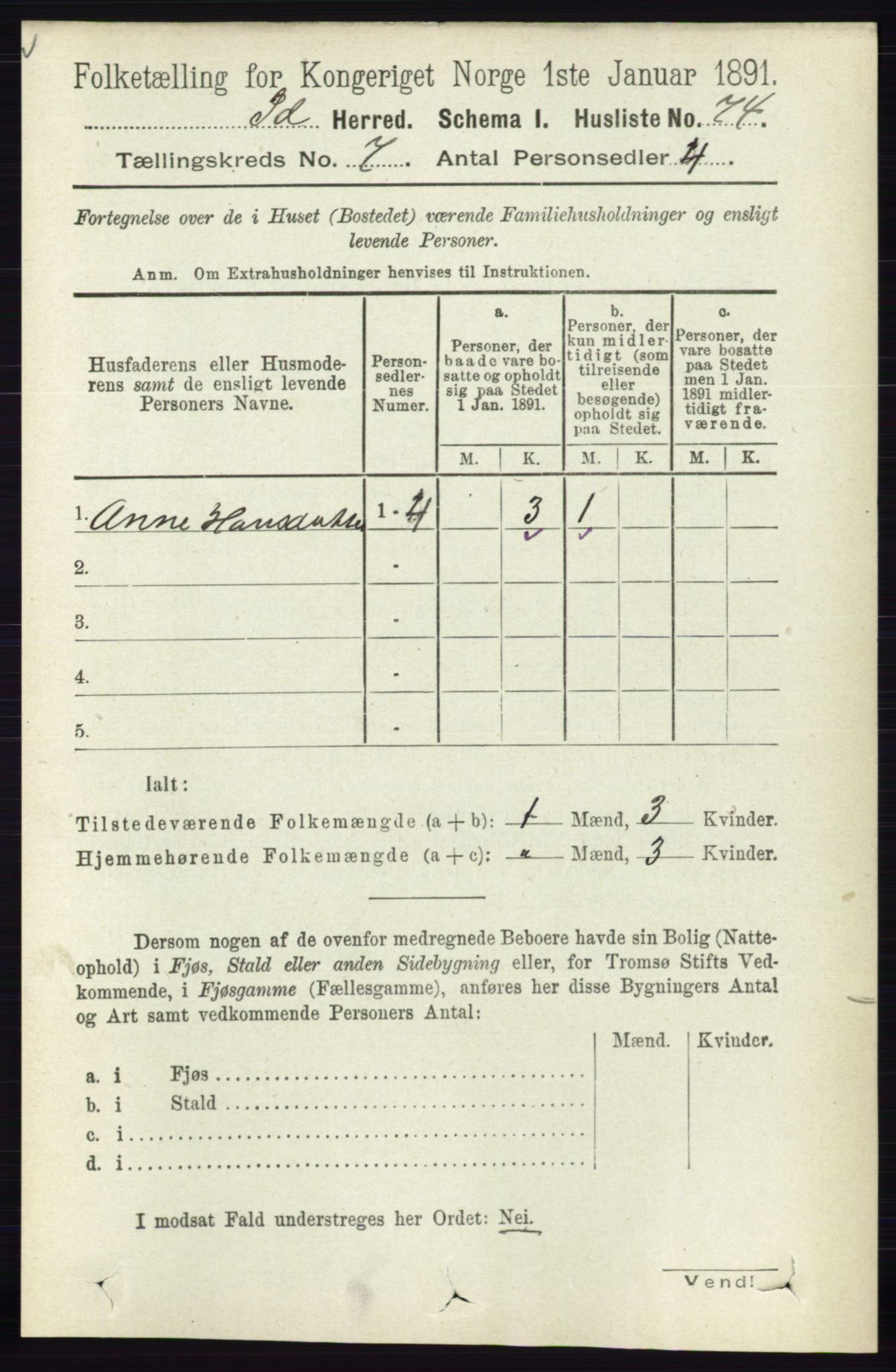 RA, 1891 census for 0117 Idd, 1891, p. 4136