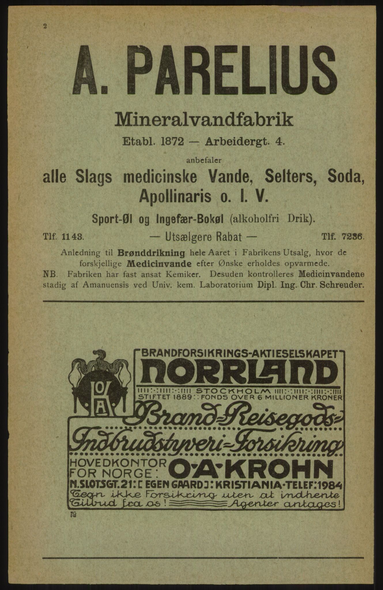Kristiania/Oslo adressebok, PUBL/-, 1914, p. 2
