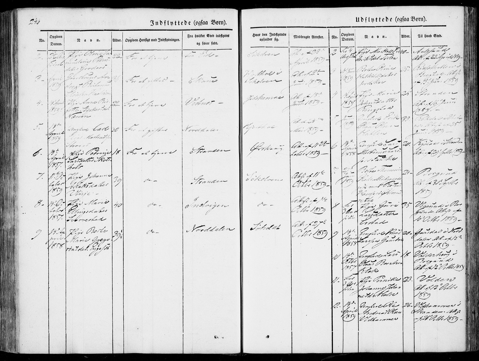 Ministerialprotokoller, klokkerbøker og fødselsregistre - Møre og Romsdal, AV/SAT-A-1454/522/L0313: Parish register (official) no. 522A08, 1852-1862, p. 246