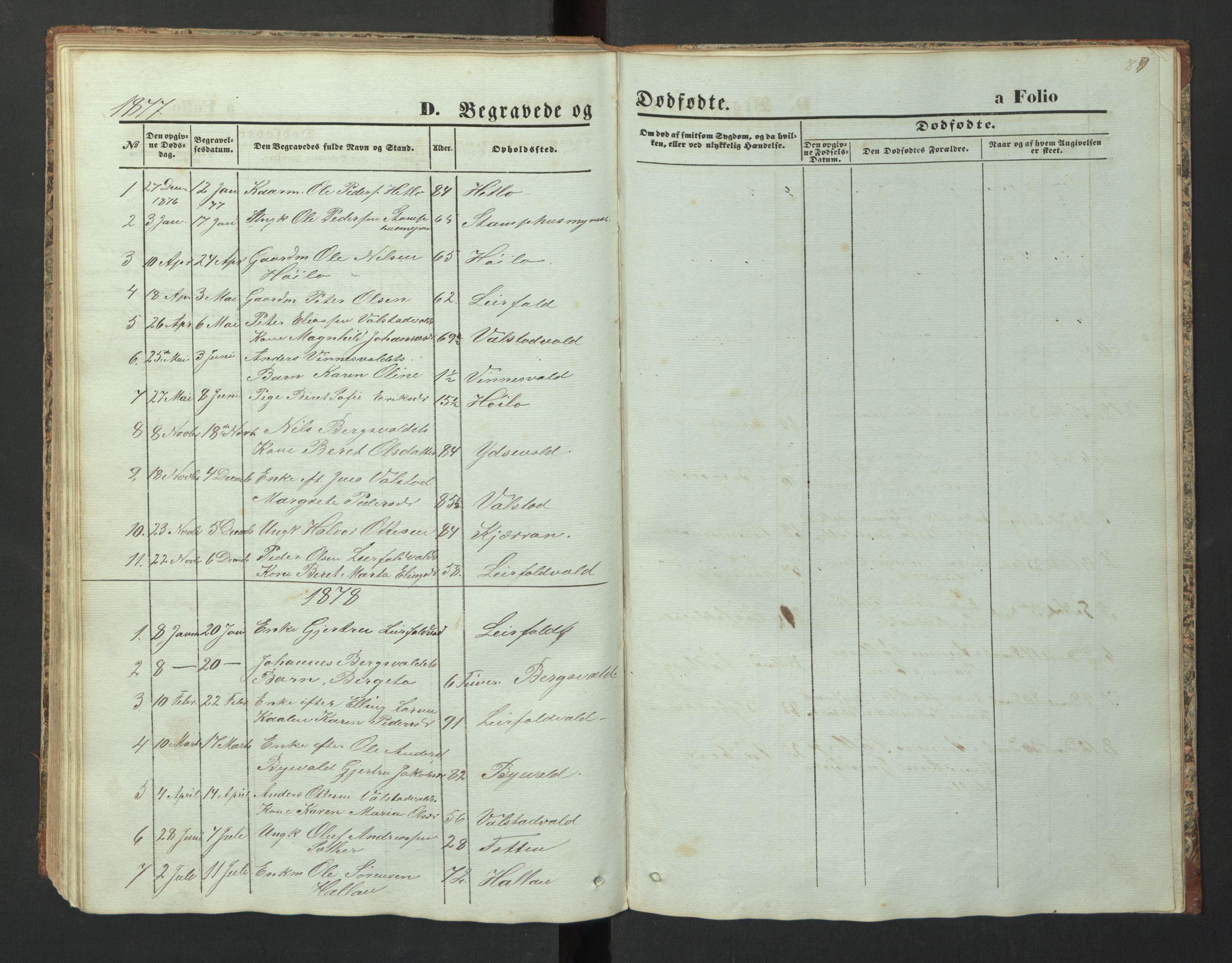 Ministerialprotokoller, klokkerbøker og fødselsregistre - Nord-Trøndelag, SAT/A-1458/726/L0271: Parish register (copy) no. 726C02, 1869-1897, p. 89