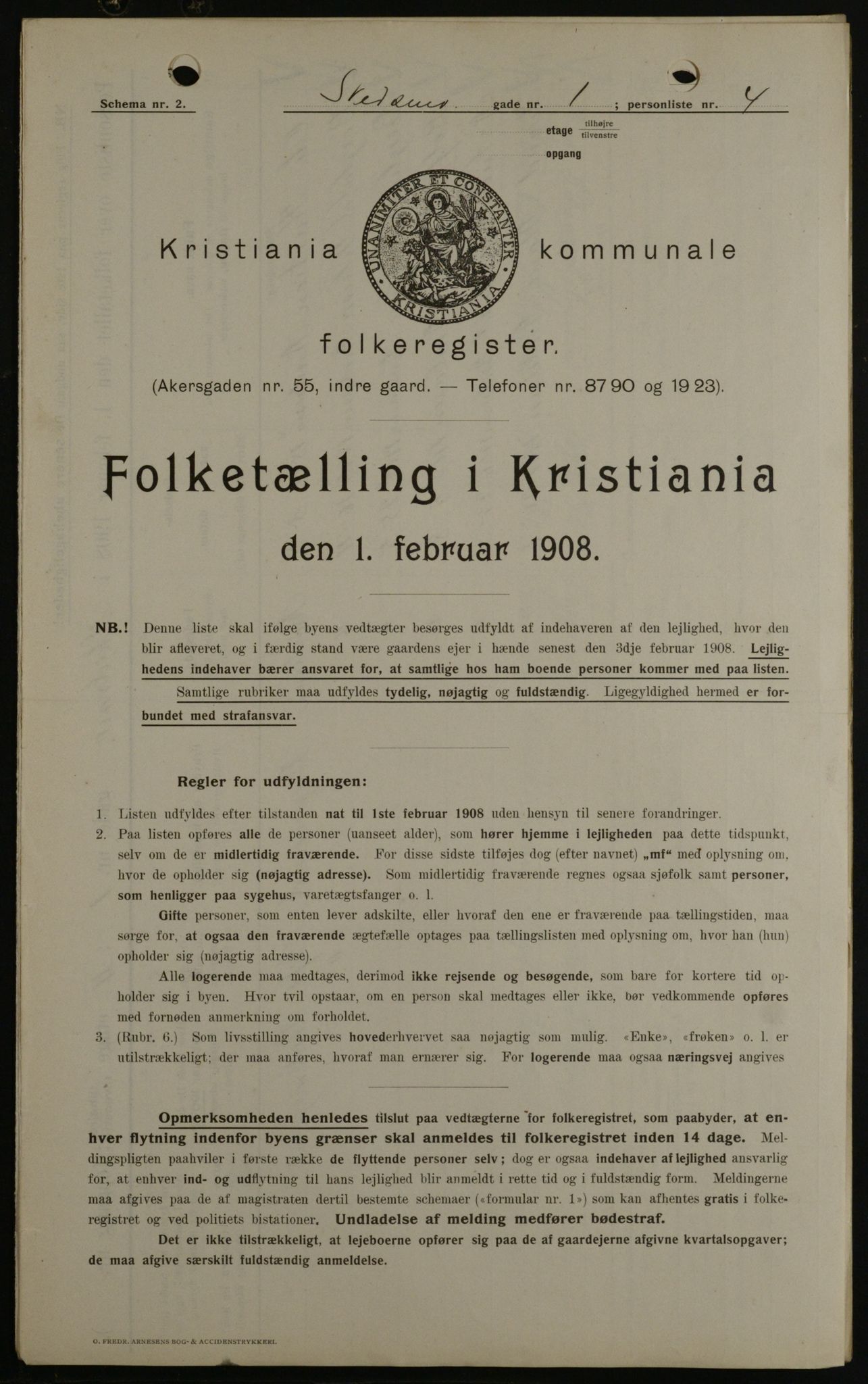 OBA, Municipal Census 1908 for Kristiania, 1908, p. 85751