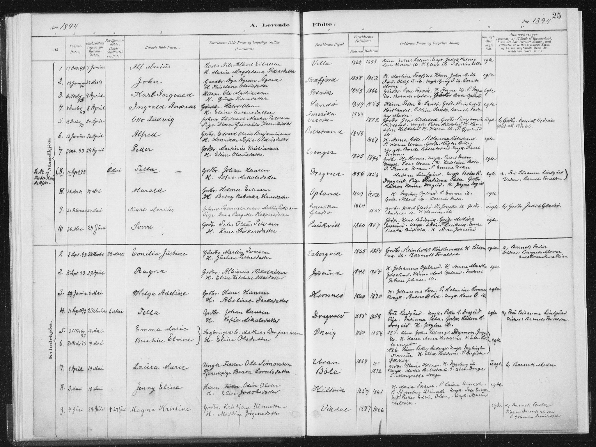 Ministerialprotokoller, klokkerbøker og fødselsregistre - Nord-Trøndelag, SAT/A-1458/771/L0597: Parish register (official) no. 771A04, 1885-1910, p. 25