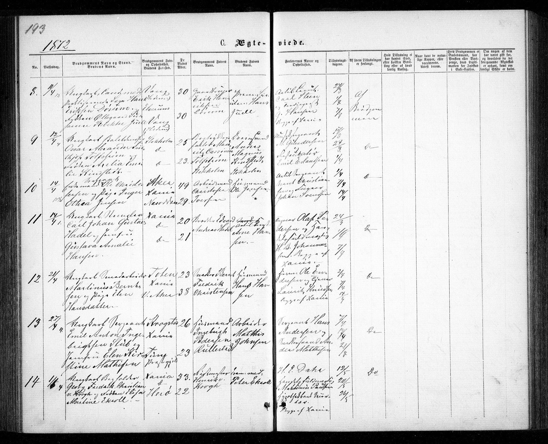 Garnisonsmenigheten Kirkebøker, AV/SAO-A-10846/G/Ga/L0006: Parish register (copy) no. 6, 1860-1880, p. 193