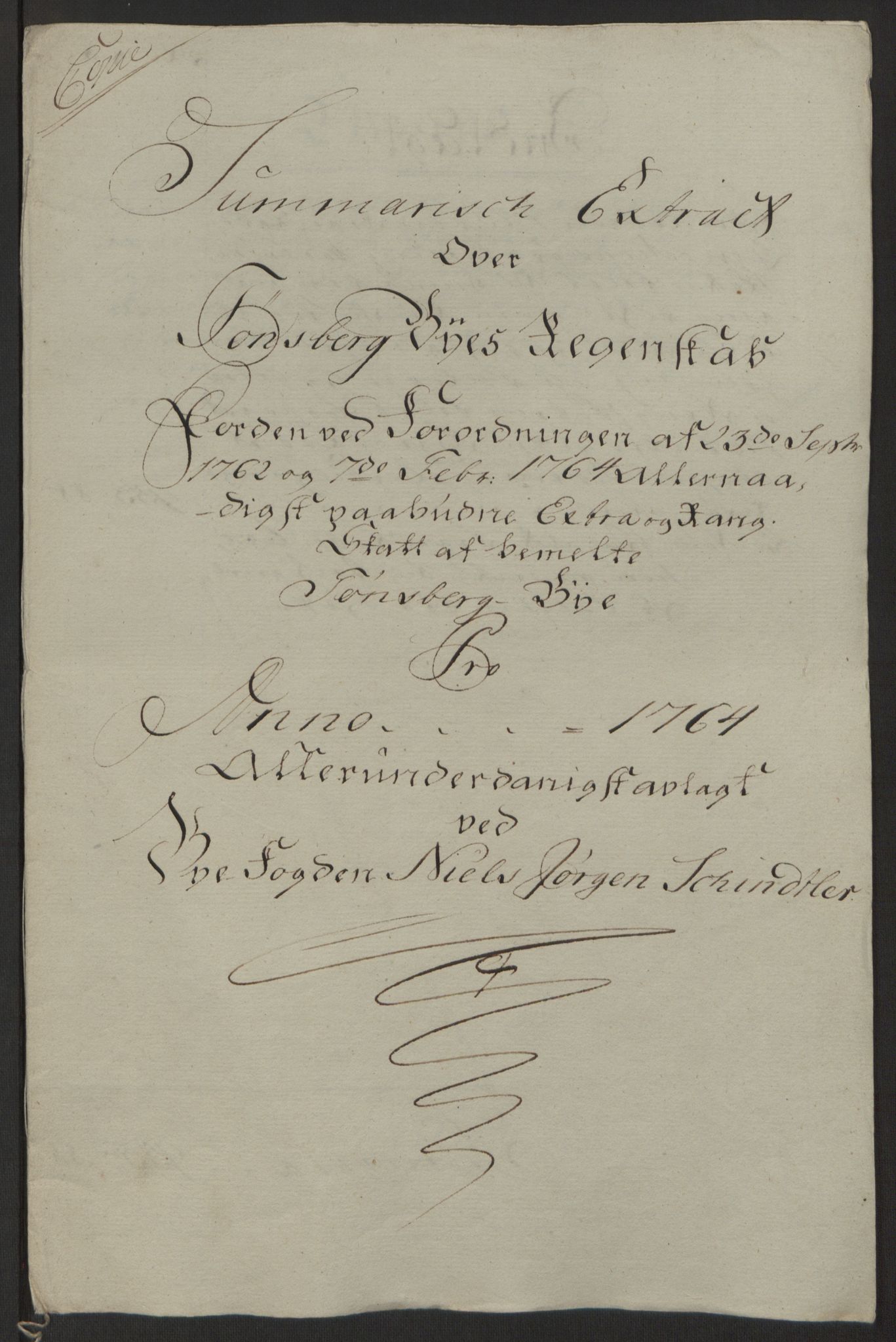 Rentekammeret inntil 1814, Reviderte regnskaper, Byregnskaper, AV/RA-EA-4066/R/Rh/L0162/0001: [H4] Kontribusjonsregnskap / Ekstraskatt, Tønsberg, 1762-1772, p. 124