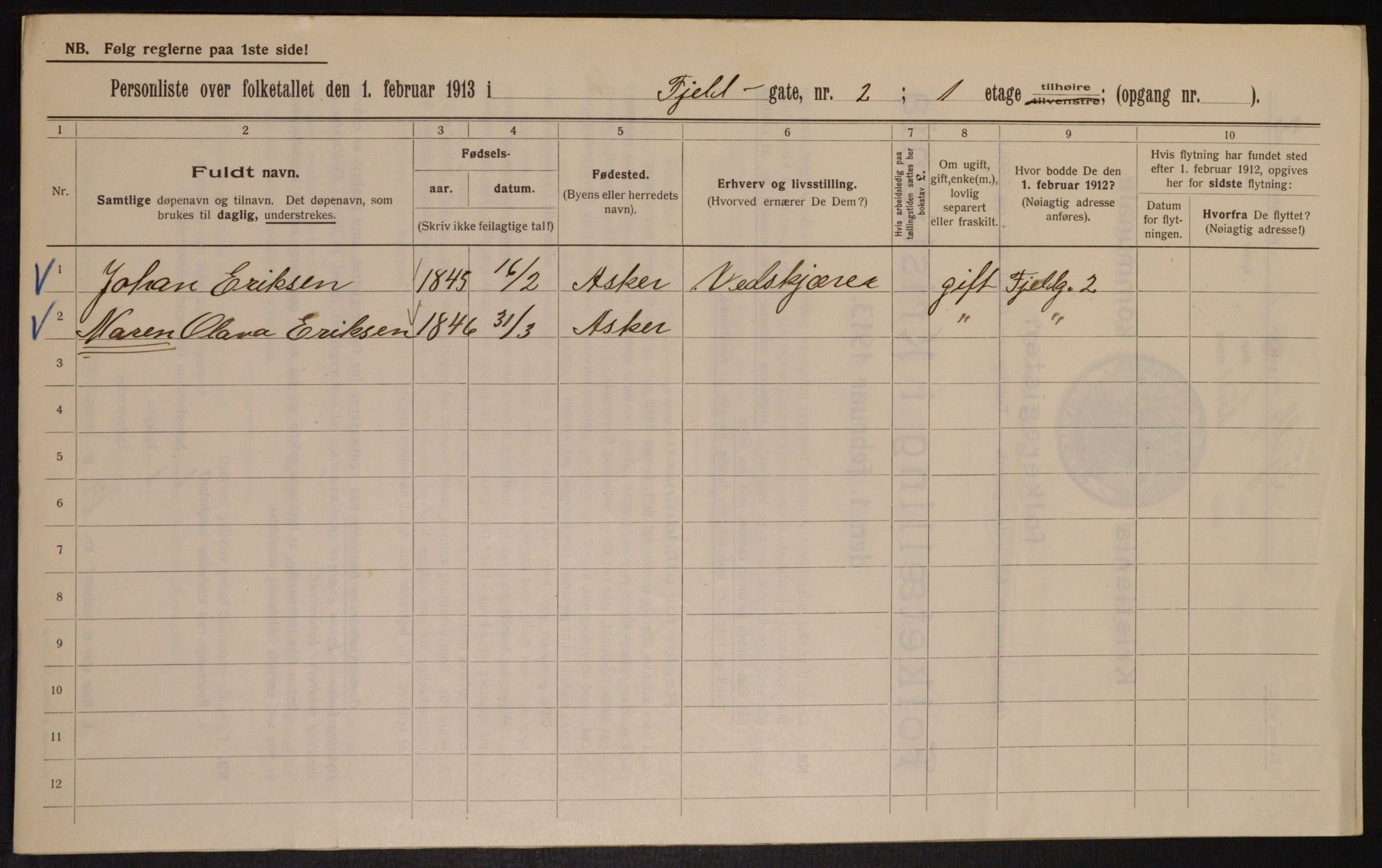 OBA, Municipal Census 1913 for Kristiania, 1913, p. 24418