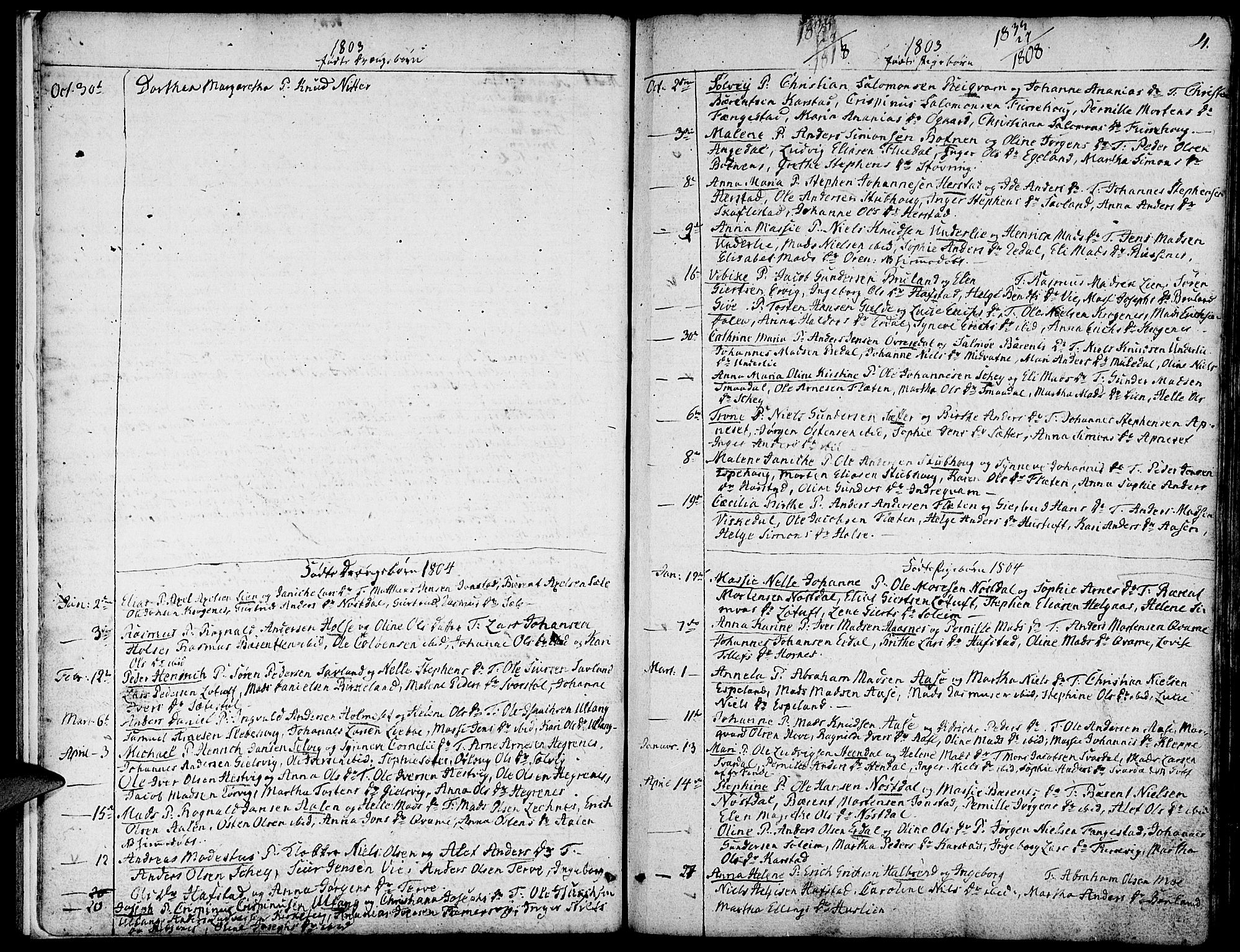Førde sokneprestembete, SAB/A-79901/H/Haa/Haaa/L0005: Parish register (official) no. A 5, 1803-1821, p. 4