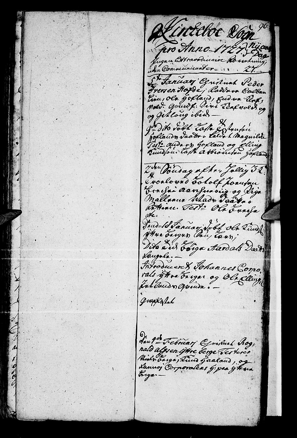 Vik sokneprestembete, AV/SAB-A-81501/H/Haa/Haaa/L0001: Parish register (official) no. A 1 / 3, 1727-1740, p. 96