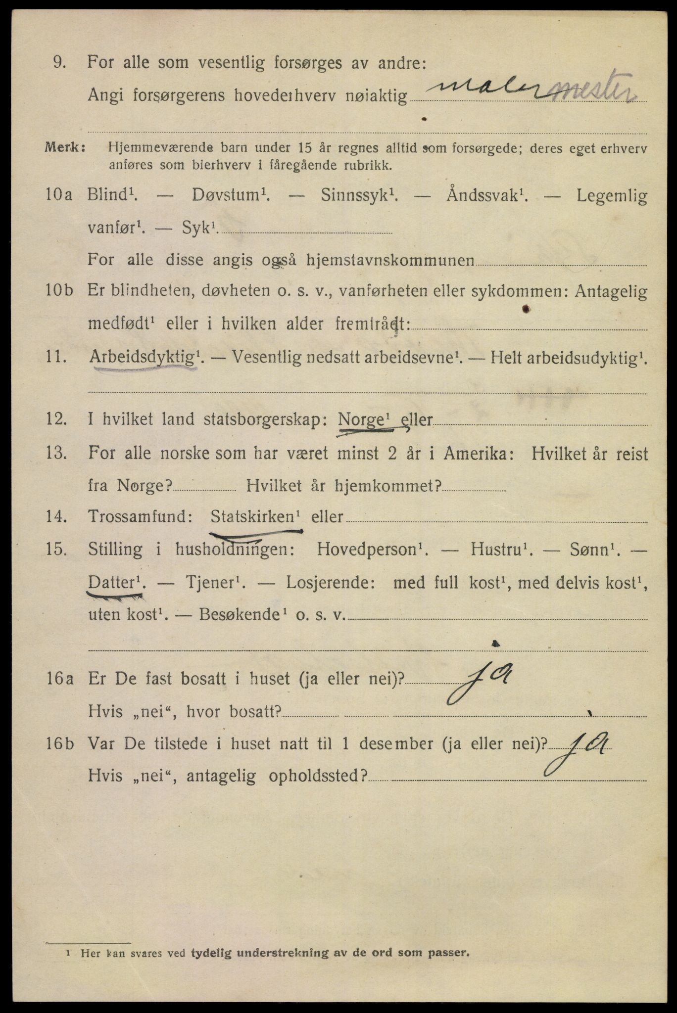 SAKO, 1920 census for Skien, 1920, p. 28603