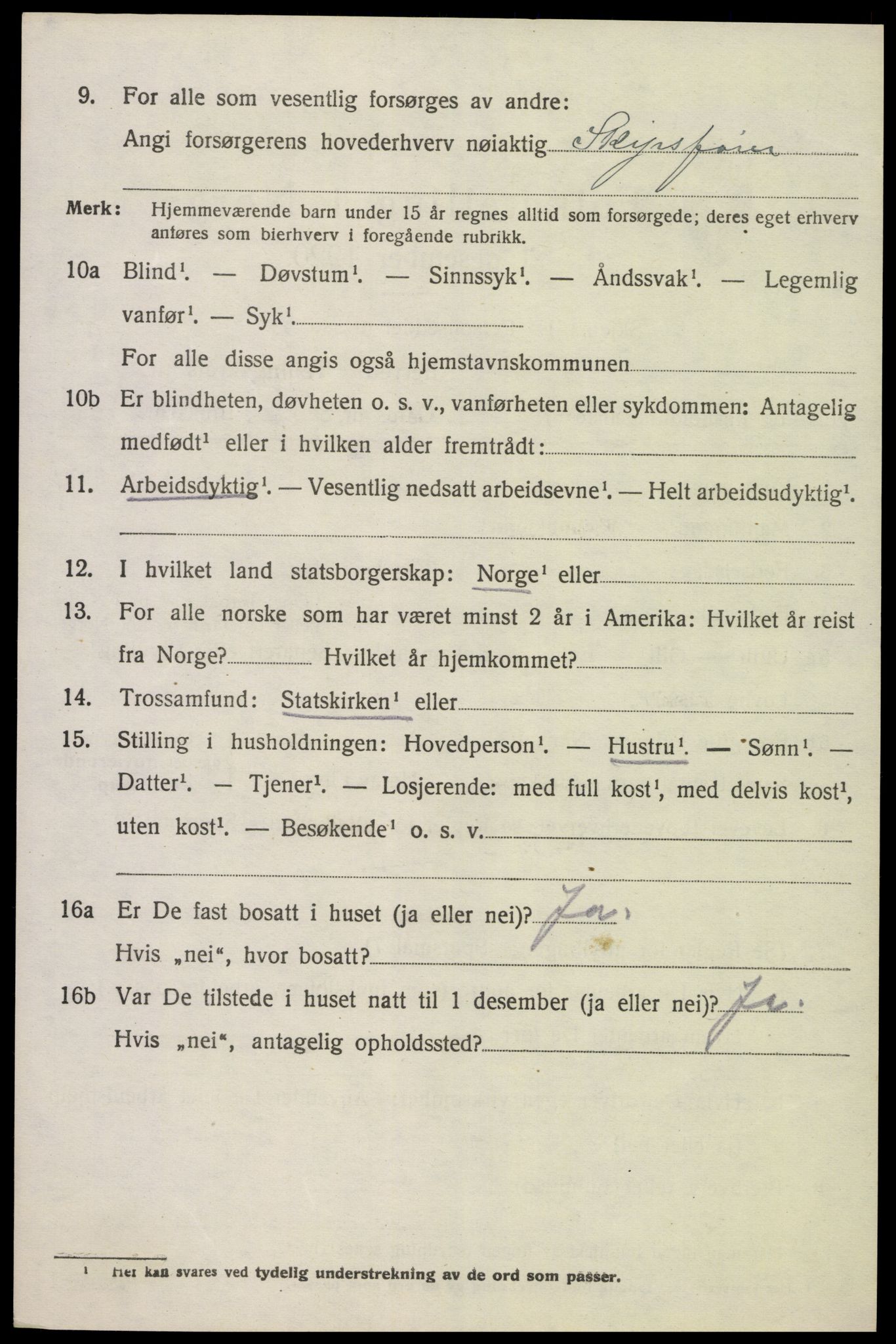 SAK, 1920 census for Søgne, 1920, p. 6744