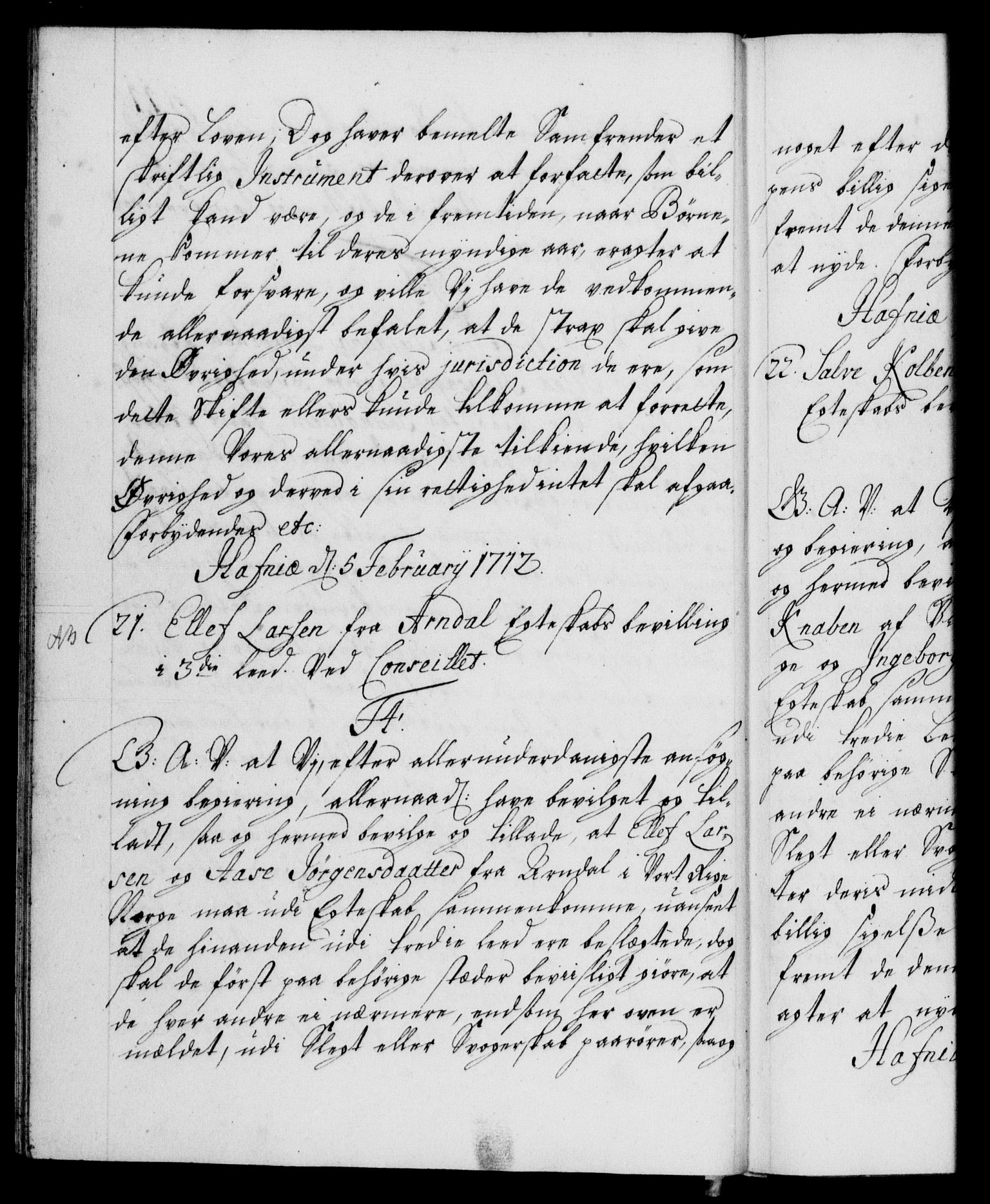 Danske Kanselli 1572-1799, AV/RA-EA-3023/F/Fc/Fca/Fcaa/L0021: Norske registre, 1712-1715, p. 11b