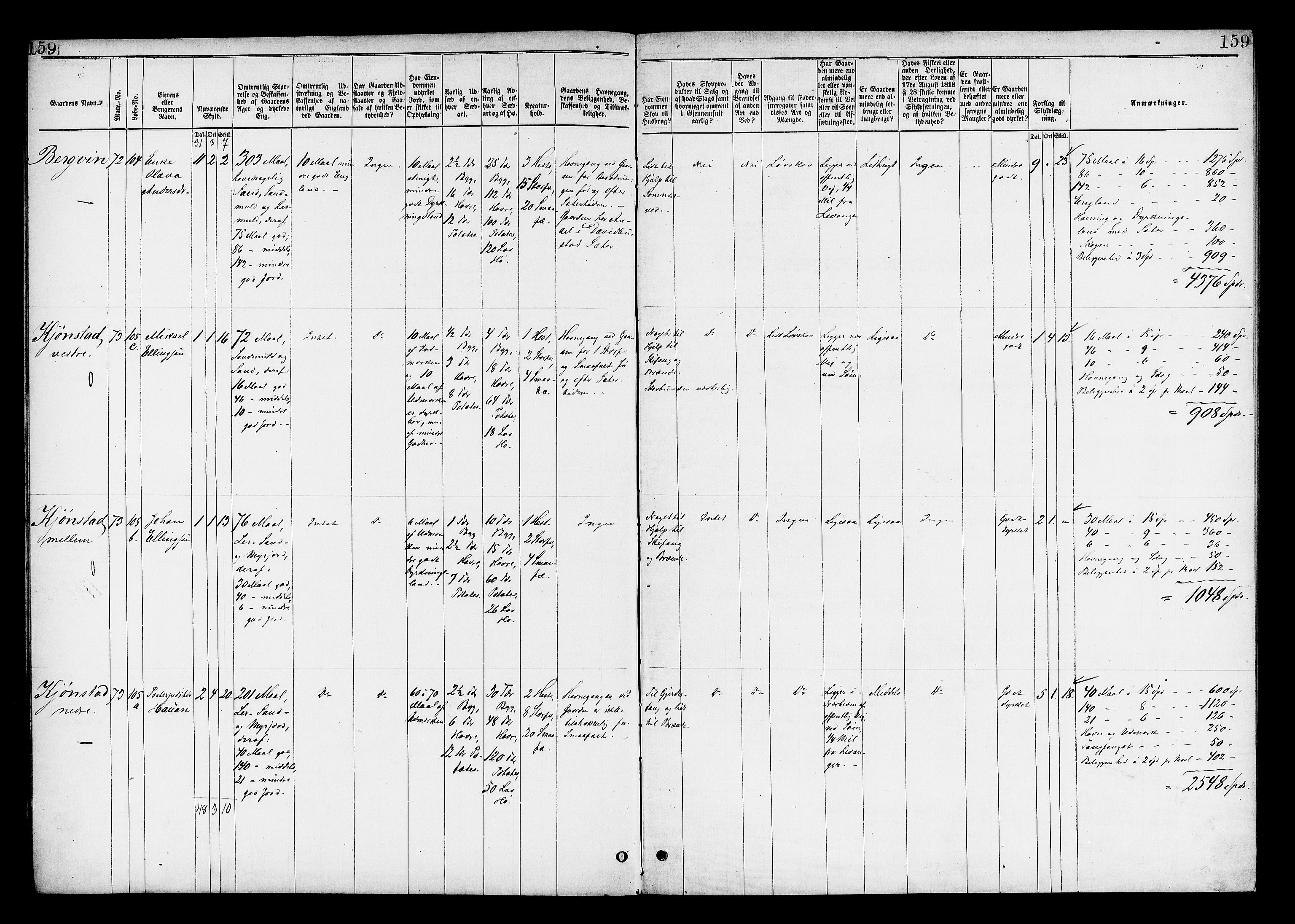 Matrikkelrevisjonen av 1863, AV/RA-S-1530/F/Fe/L0348: Skogn, 1863