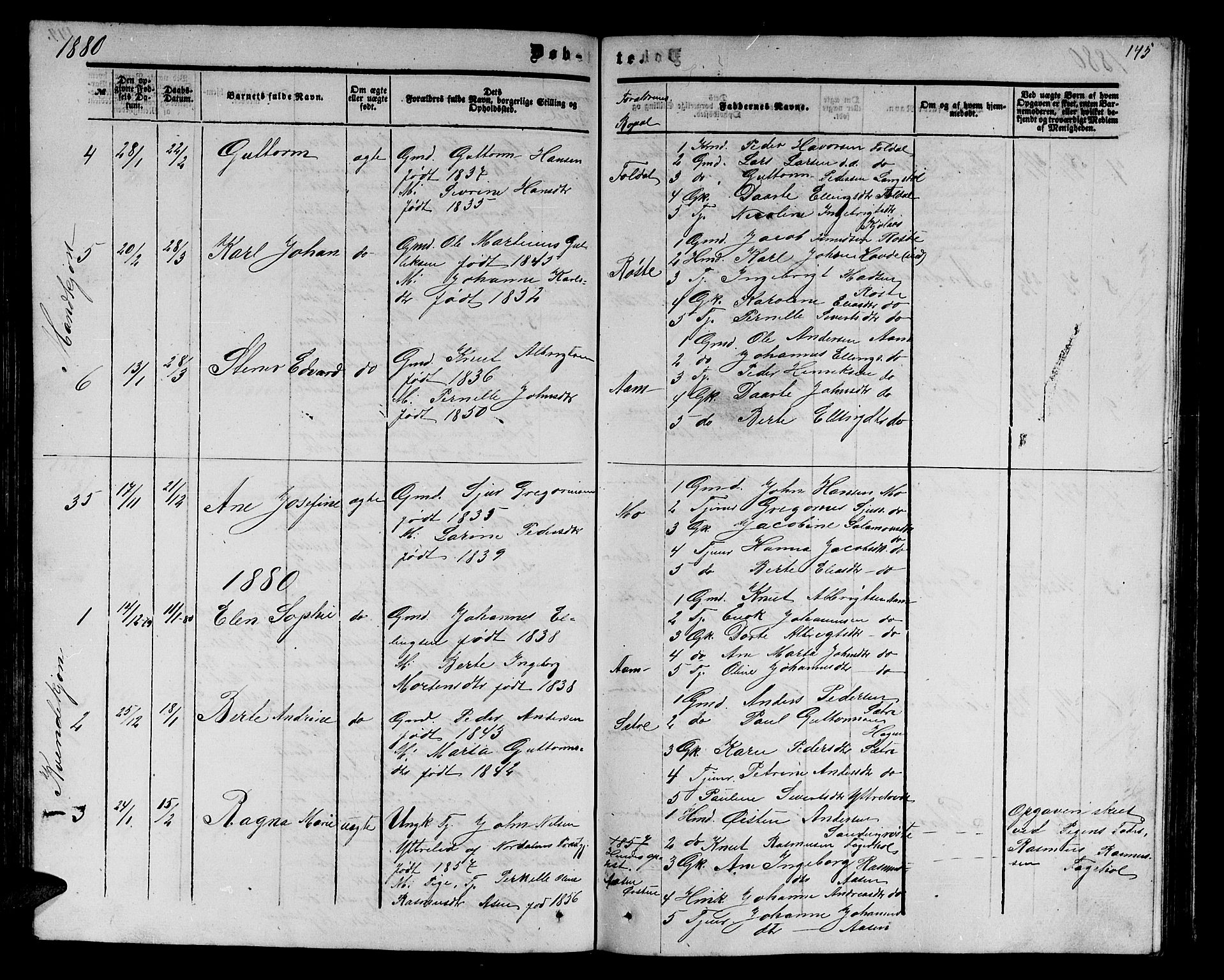 Ministerialprotokoller, klokkerbøker og fødselsregistre - Møre og Romsdal, AV/SAT-A-1454/513/L0188: Parish register (copy) no. 513C02, 1865-1882, p. 145