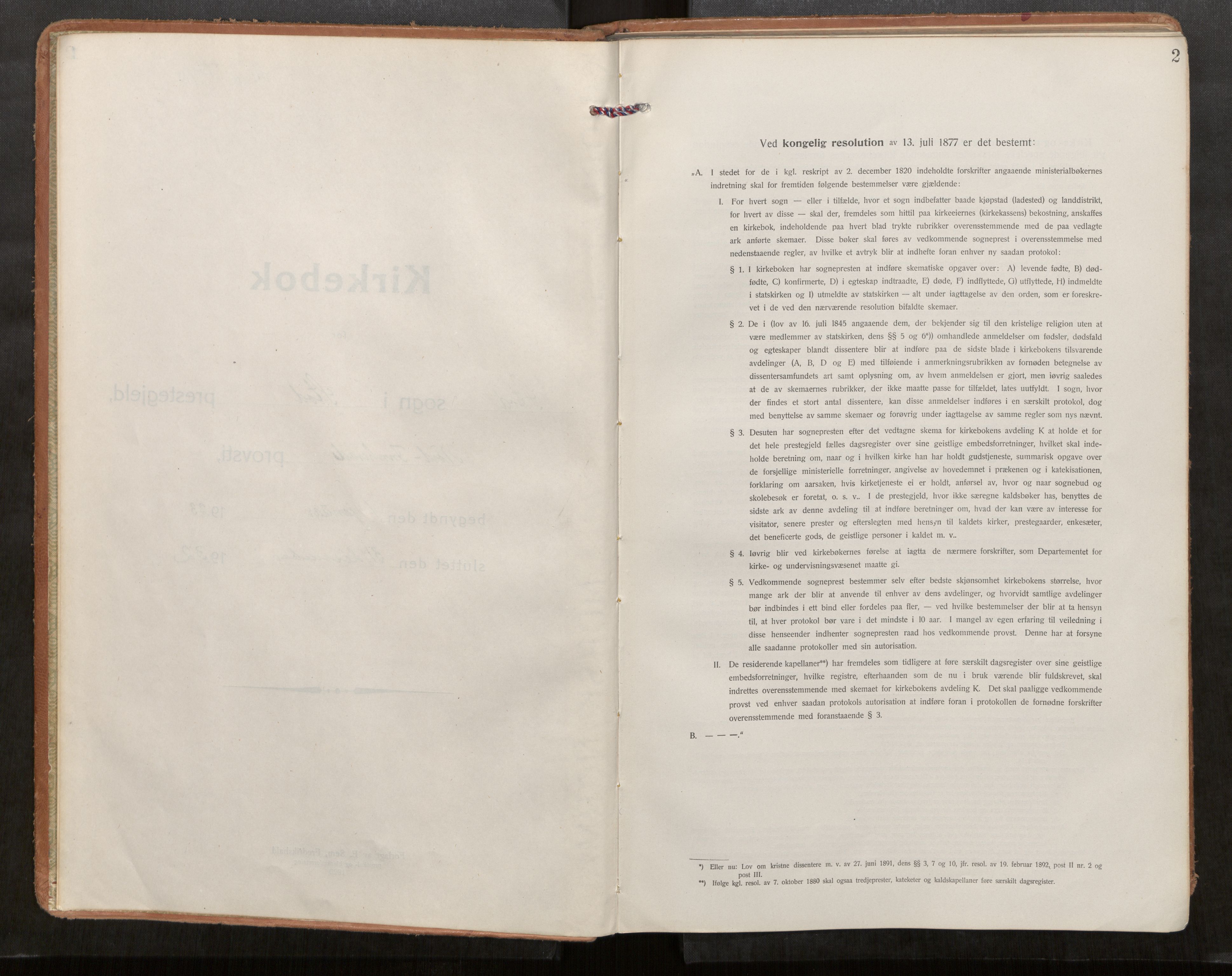Stod sokneprestkontor, AV/SAT-A-1164/1/I/I1/I1a/L0005: Parish register (official) no. 5, 1923-1932, p. 2