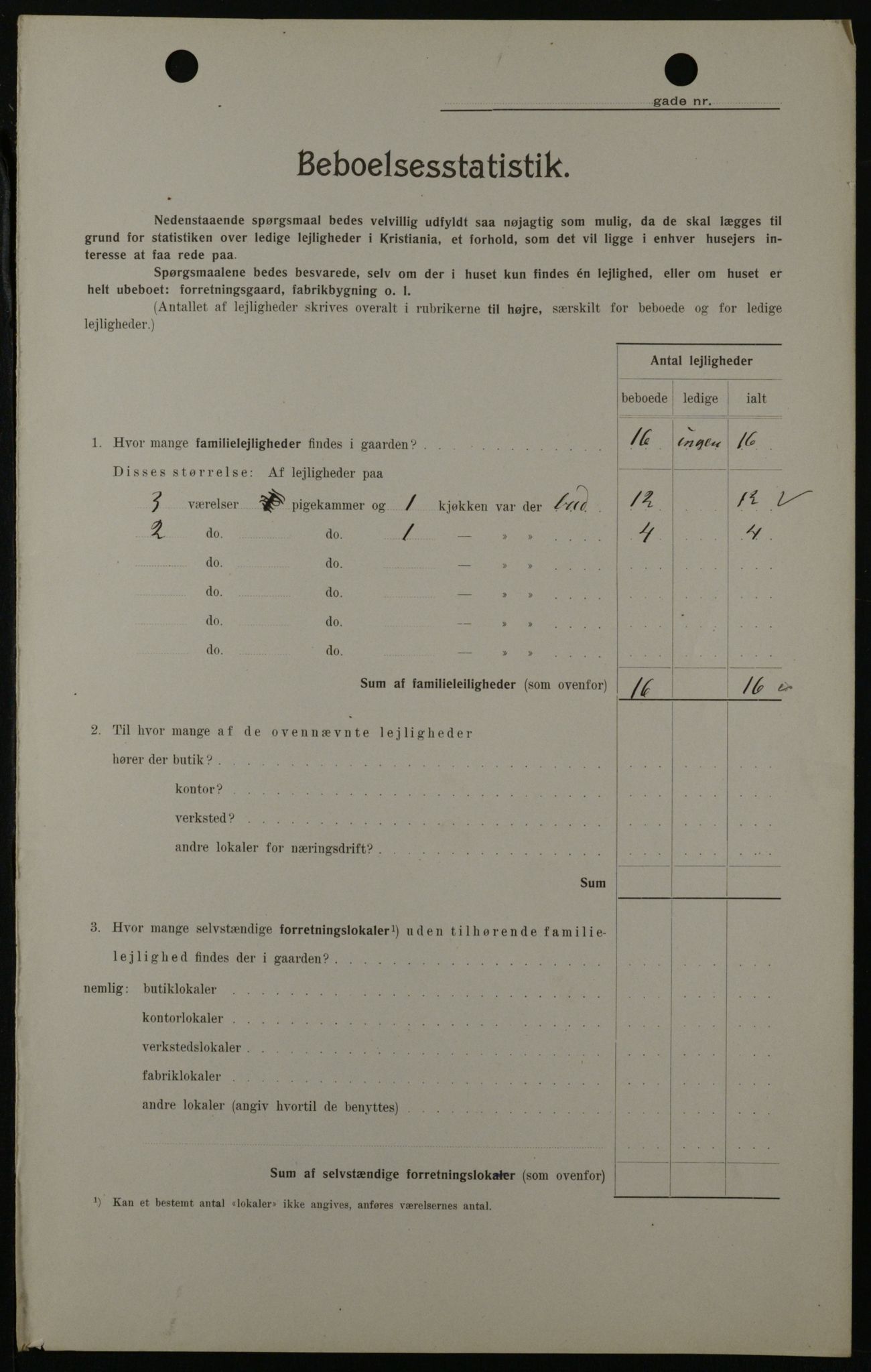 OBA, Municipal Census 1908 for Kristiania, 1908, p. 7860