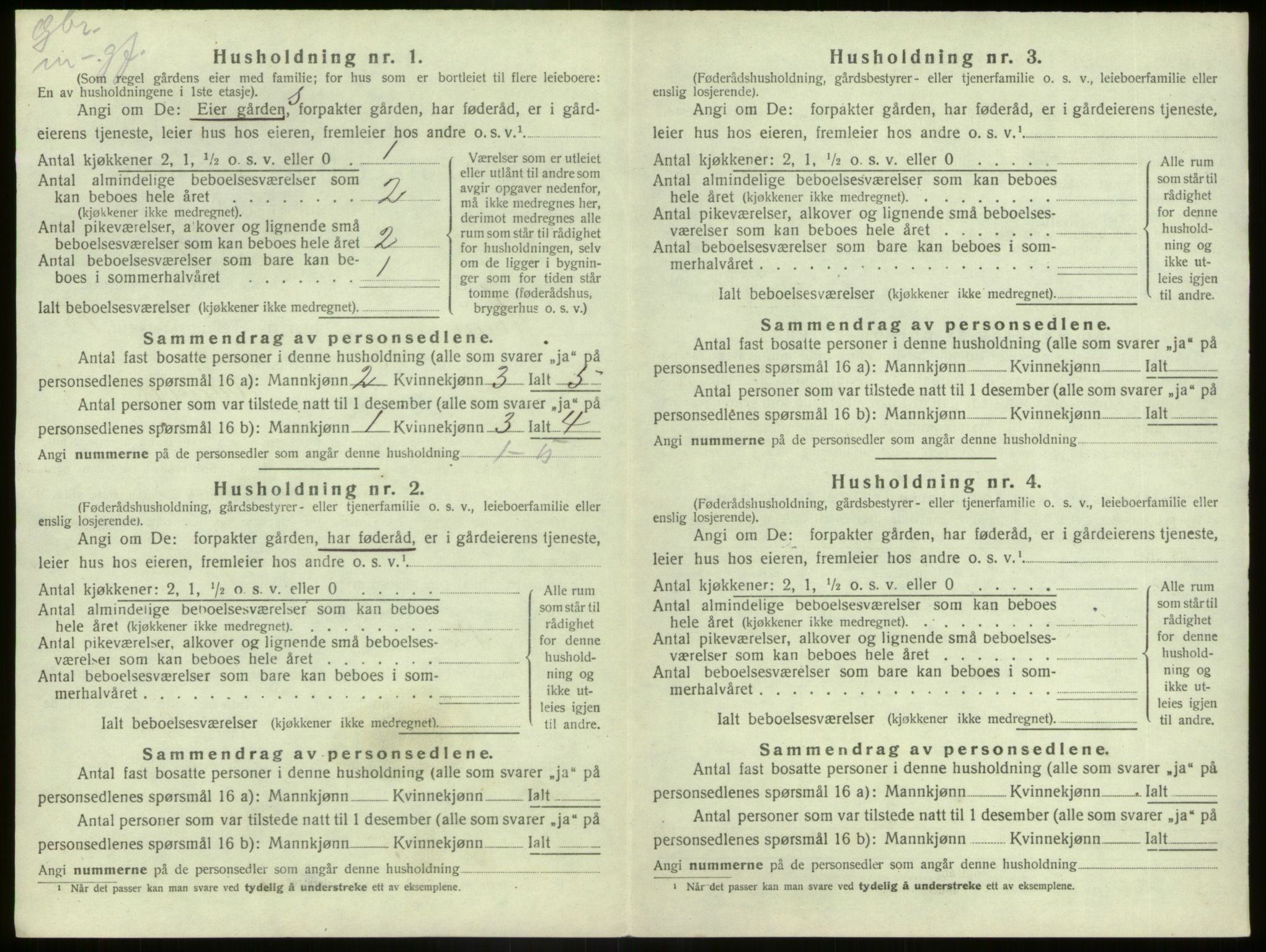 SAB, 1920 census for Kinn, 1920, p. 822