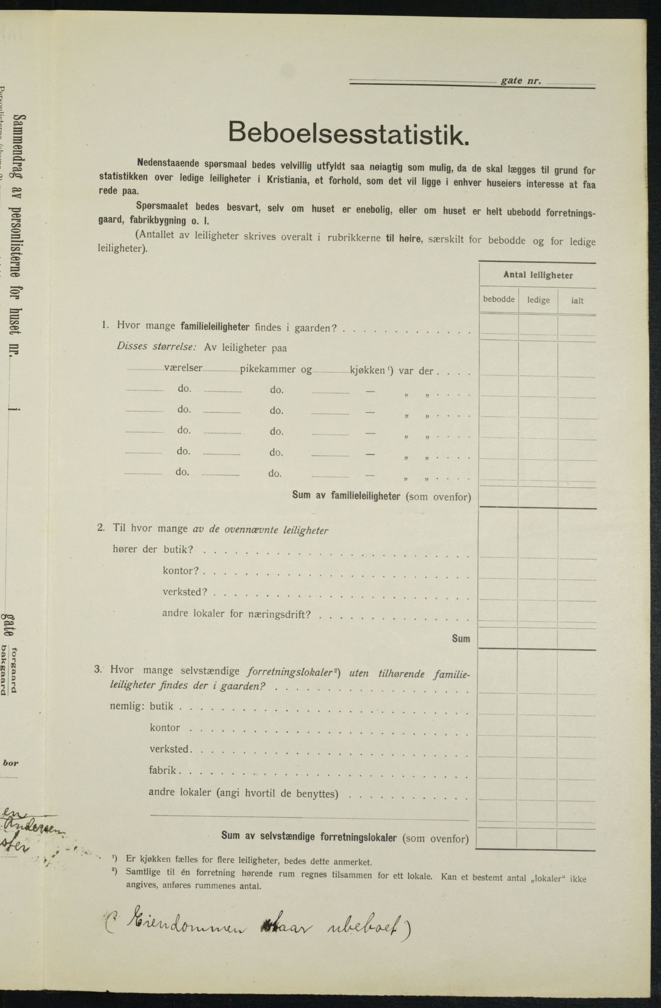 OBA, Municipal Census 1913 for Kristiania, 1913, p. 51227