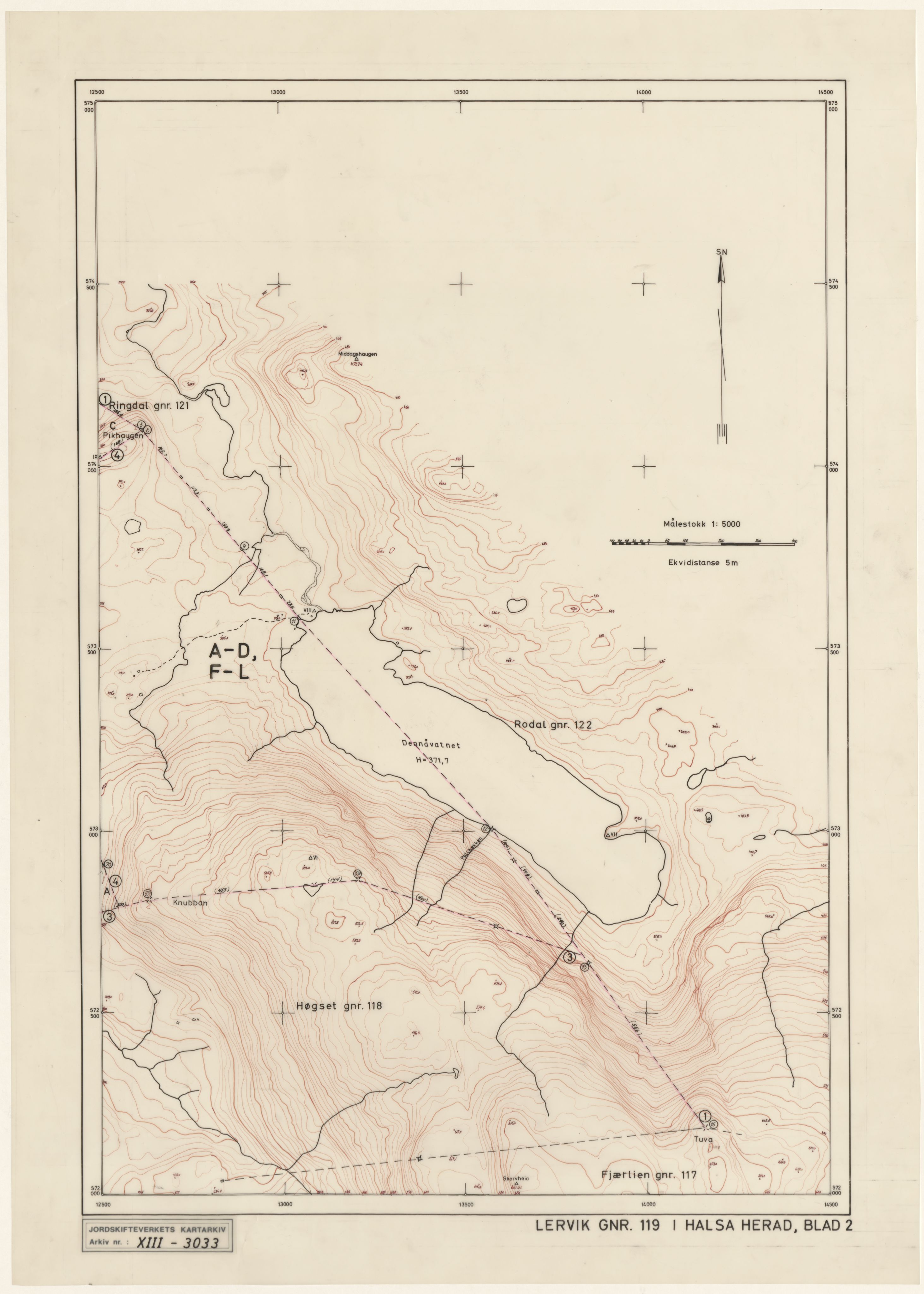 Jordskifteverkets kartarkiv, RA/S-3929/T, 1859-1988, p. 3827