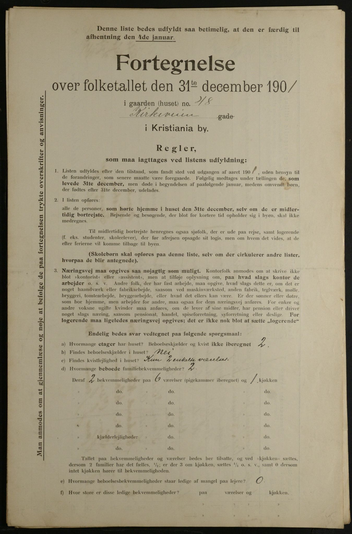 OBA, Municipal Census 1901 for Kristiania, 1901, p. 7947