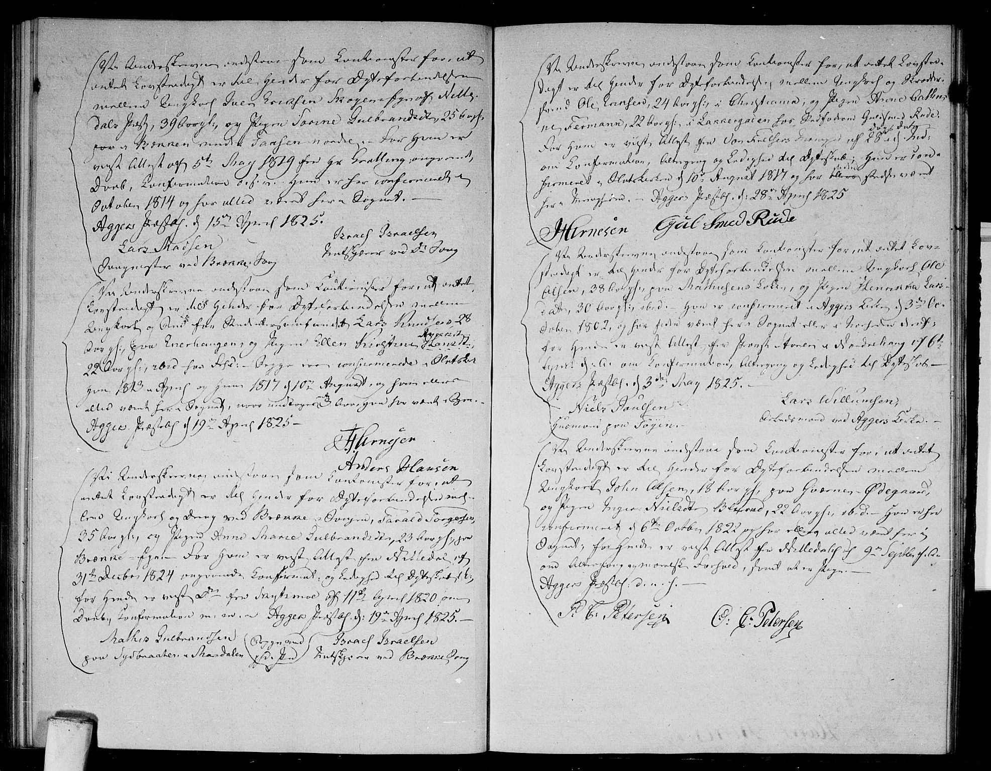 Aker prestekontor kirkebøker, AV/SAO-A-10861/L/L0006: Best man's statements no. 6, 1821-1826