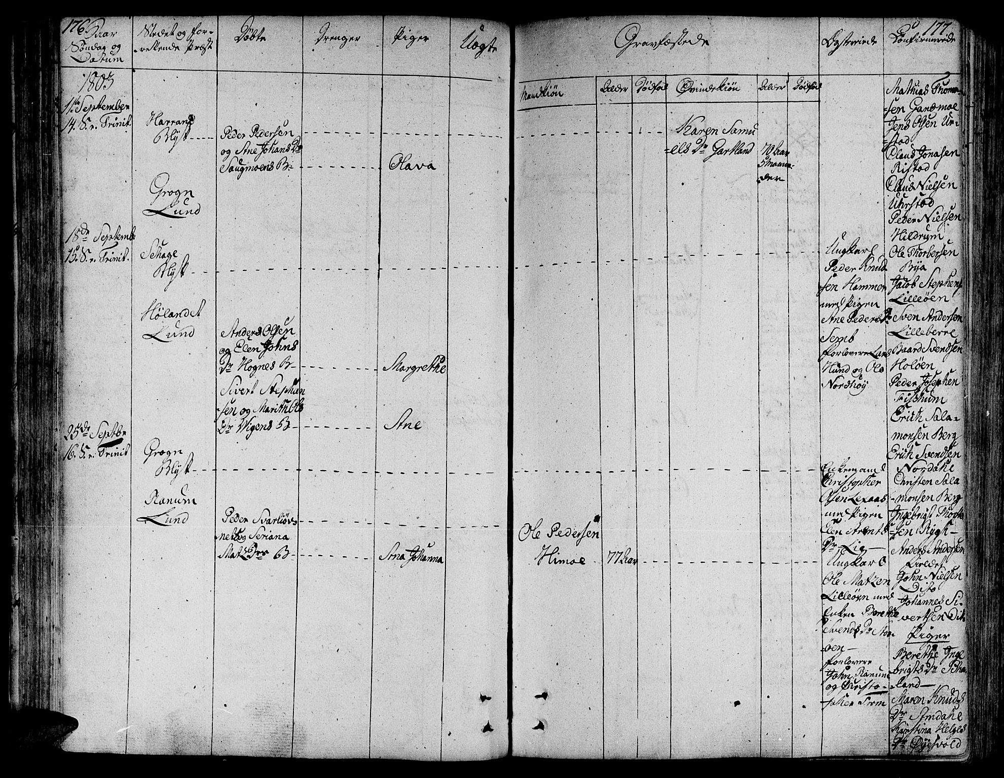 Ministerialprotokoller, klokkerbøker og fødselsregistre - Nord-Trøndelag, AV/SAT-A-1458/764/L0545: Parish register (official) no. 764A05, 1799-1816, p. 176-177