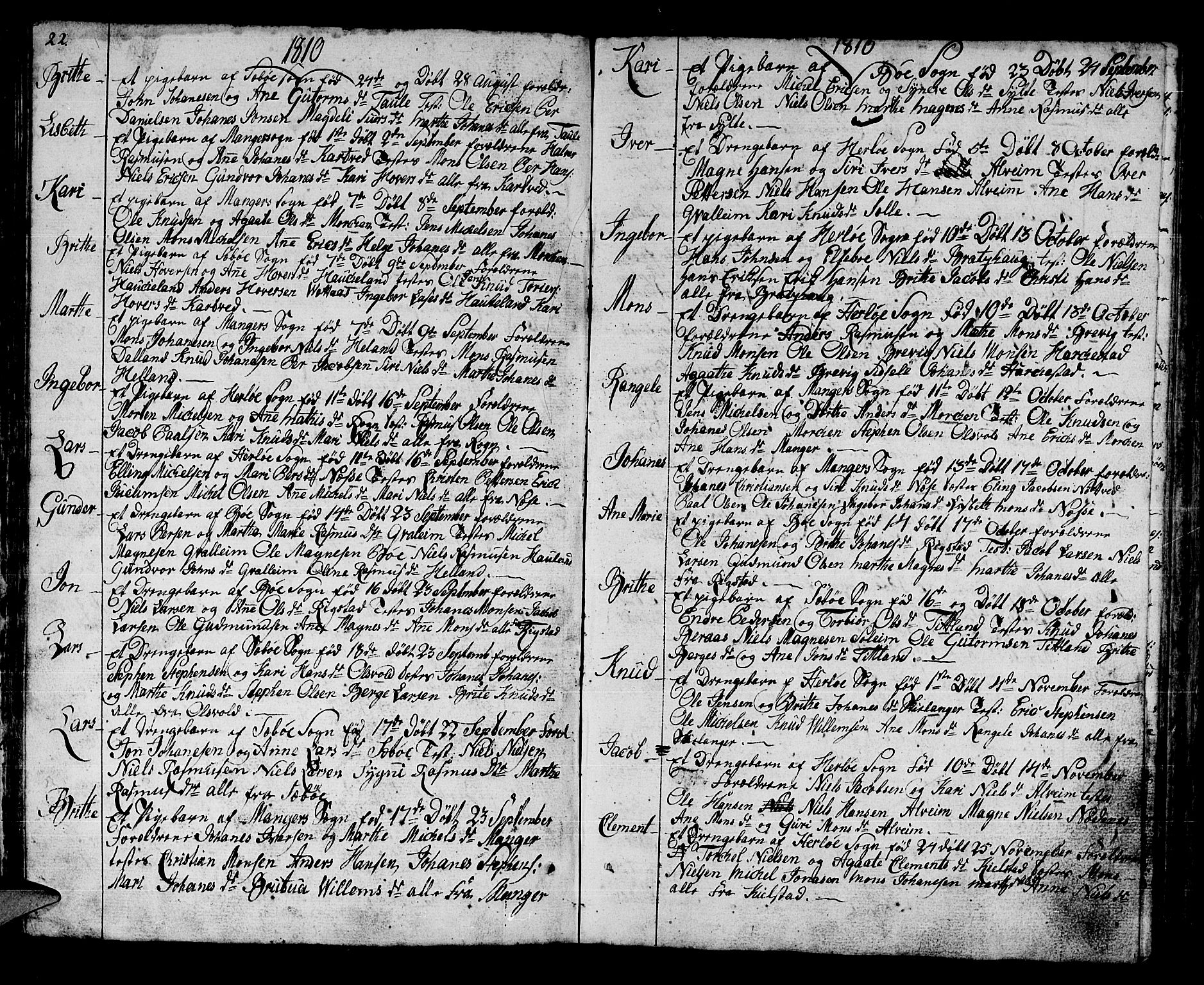 Manger sokneprestembete, AV/SAB-A-76801/H/Haa: Parish register (official) no. A 2, 1792-1815, p. 118