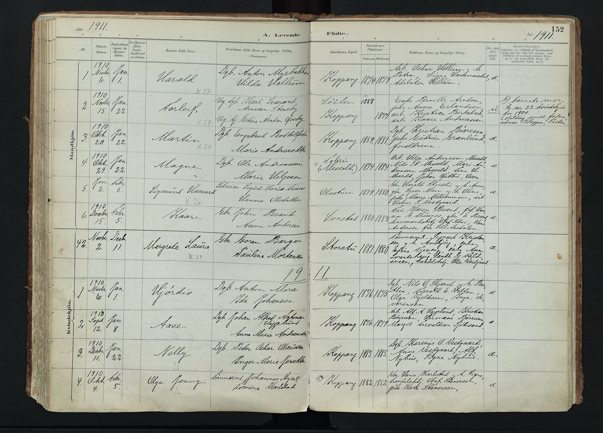 Stor-Elvdal prestekontor, SAH/PREST-052/H/Ha/Haa/L0004: Parish register (official) no. 4, 1890-1922, p. 152