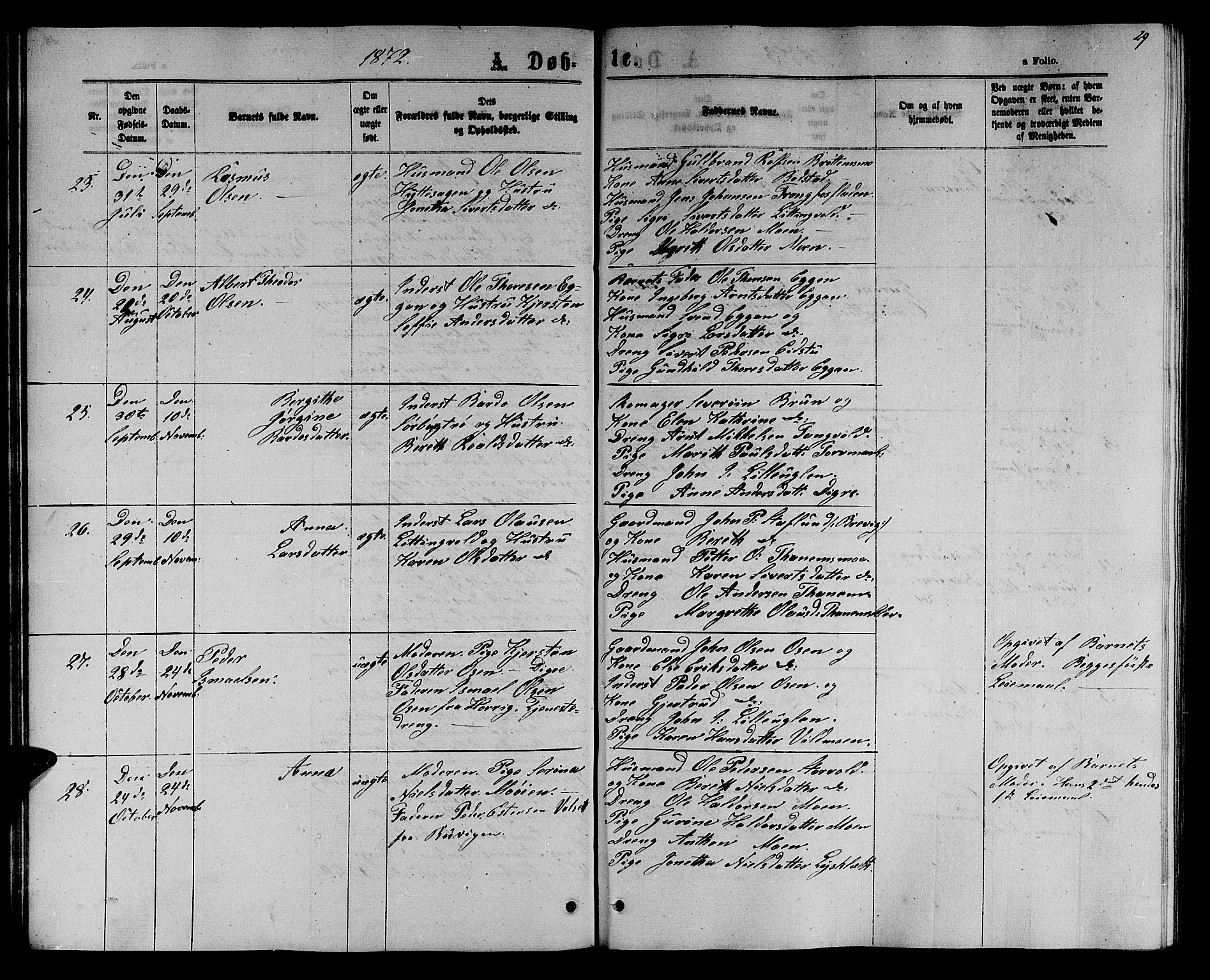 Ministerialprotokoller, klokkerbøker og fødselsregistre - Sør-Trøndelag, SAT/A-1456/618/L0451: Parish register (copy) no. 618C02, 1865-1883, p. 29