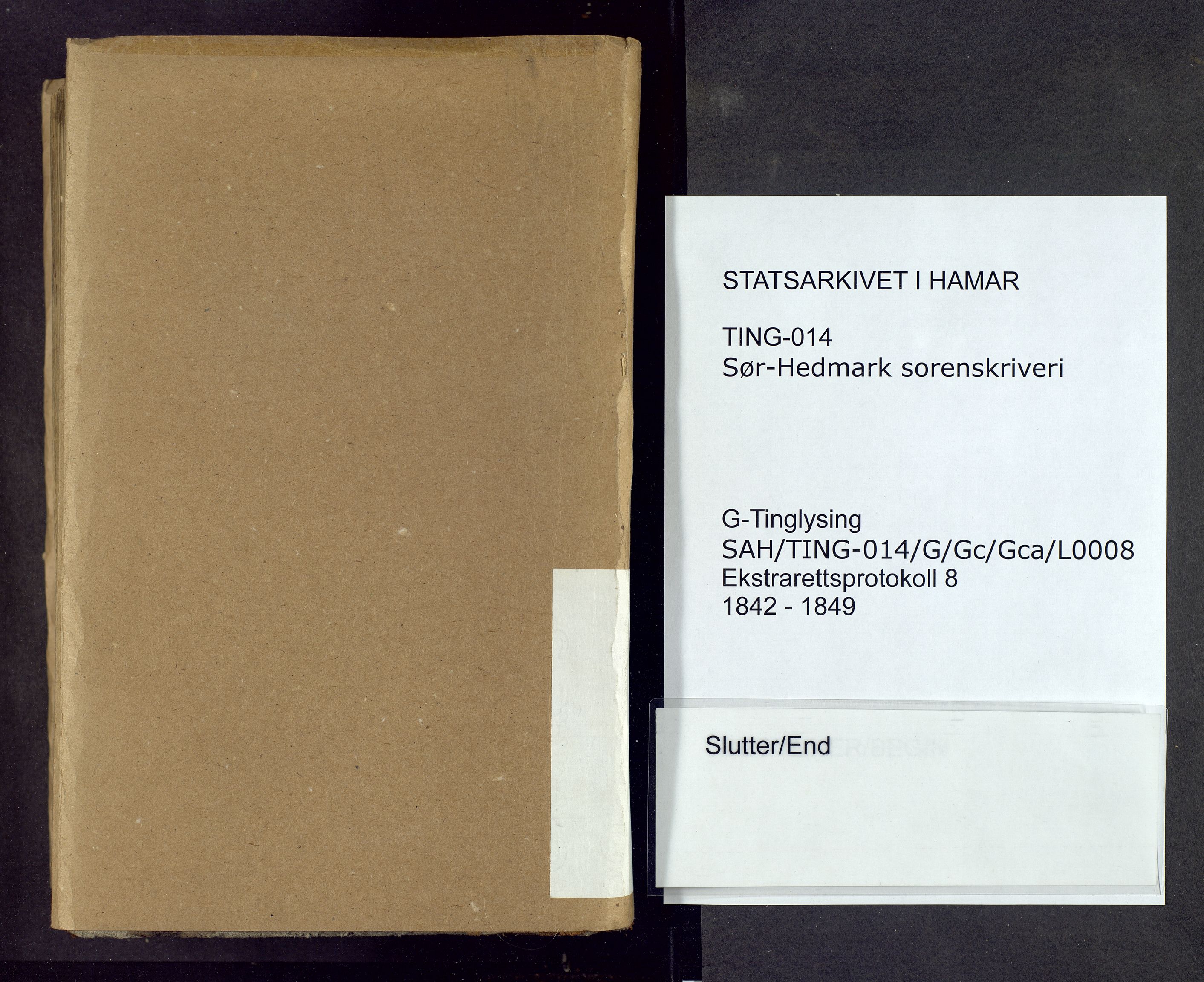 Sør-Hedmark sorenskriveri, AV/SAH-TING-014/G/Gc/Gca/L0008: Ekstrarettsprotokoll, 1842-1849