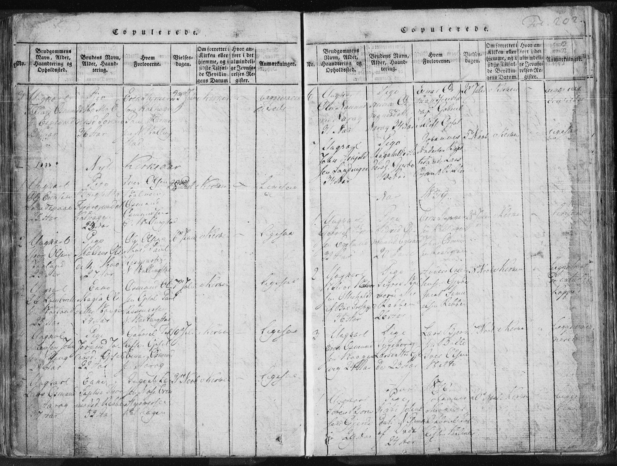 Vikedal sokneprestkontor, SAST/A-101840/01/IV: Parish register (official) no. A 3, 1817-1850, p. 202