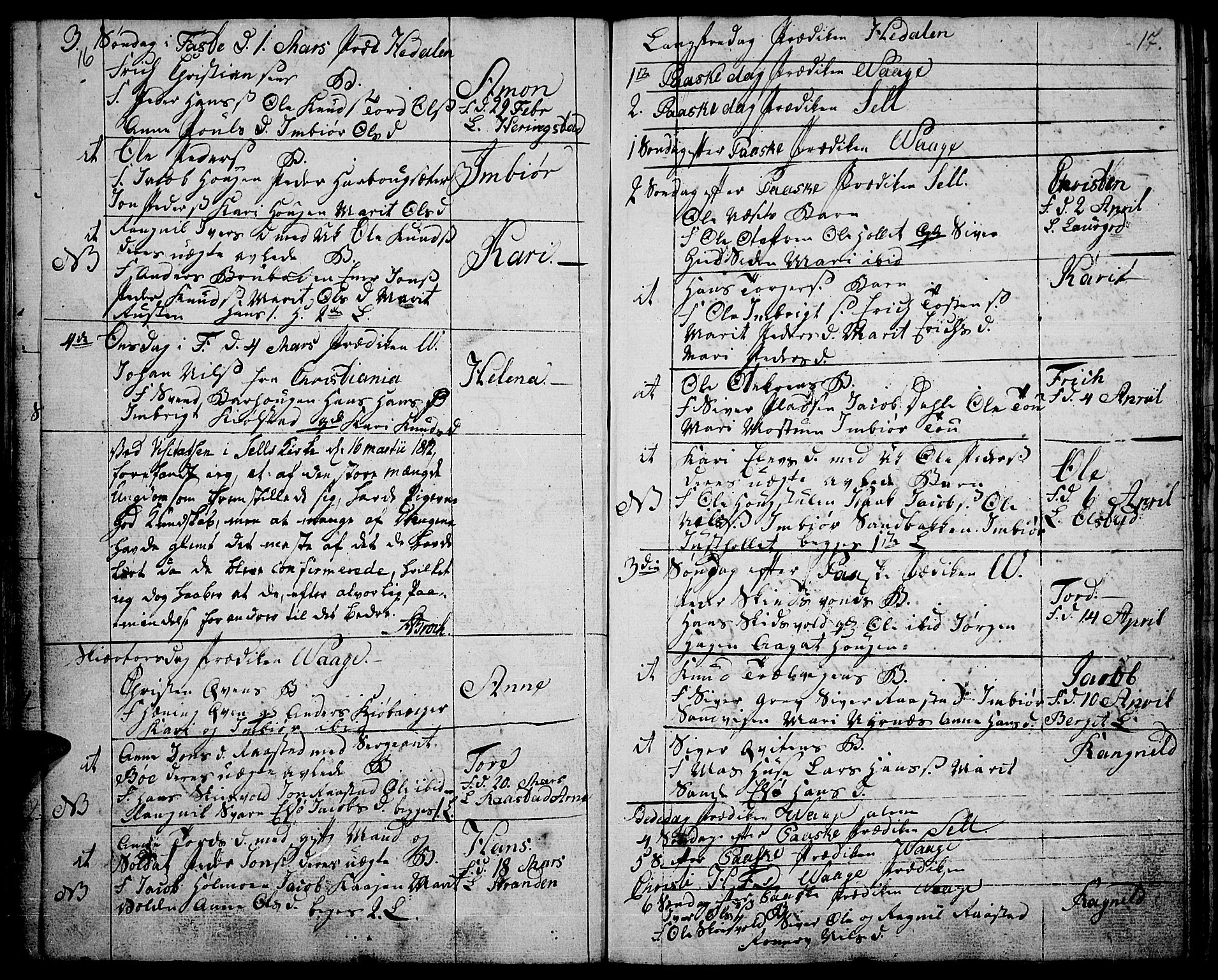 Vågå prestekontor, AV/SAH-PREST-076/H/Ha/Haa/L0002: Parish register (official) no. 2, 1810-1815, p. 16-17