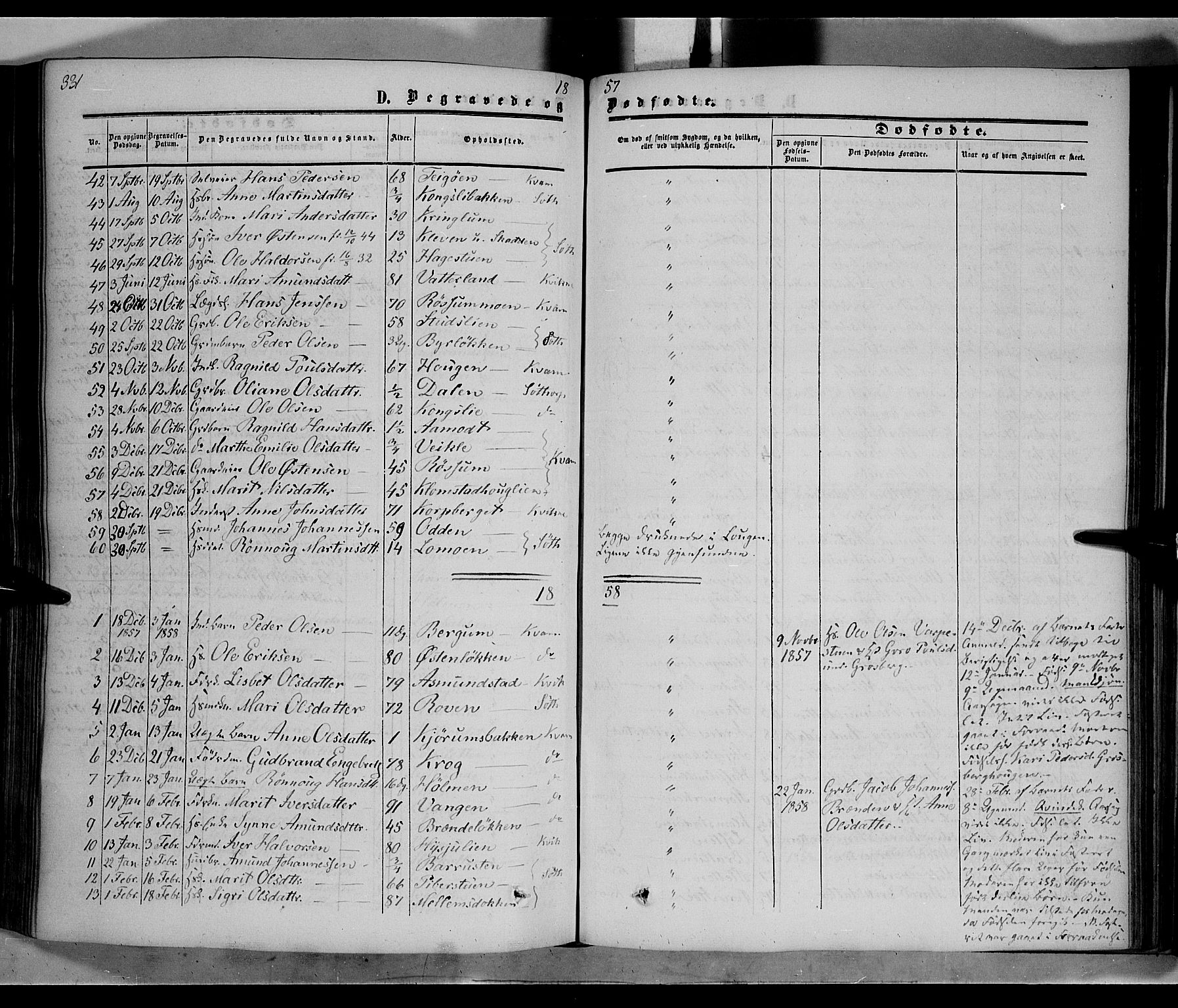 Nord-Fron prestekontor, SAH/PREST-080/H/Ha/Haa/L0001: Parish register (official) no. 1, 1851-1864, p. 331