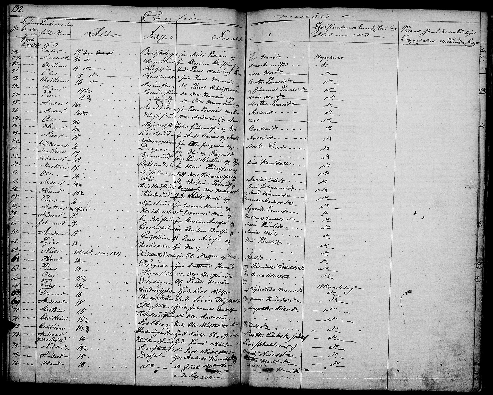 Vestre Toten prestekontor, AV/SAH-PREST-108/H/Ha/Haa/L0002: Parish register (official) no. 2, 1825-1837, p. 132