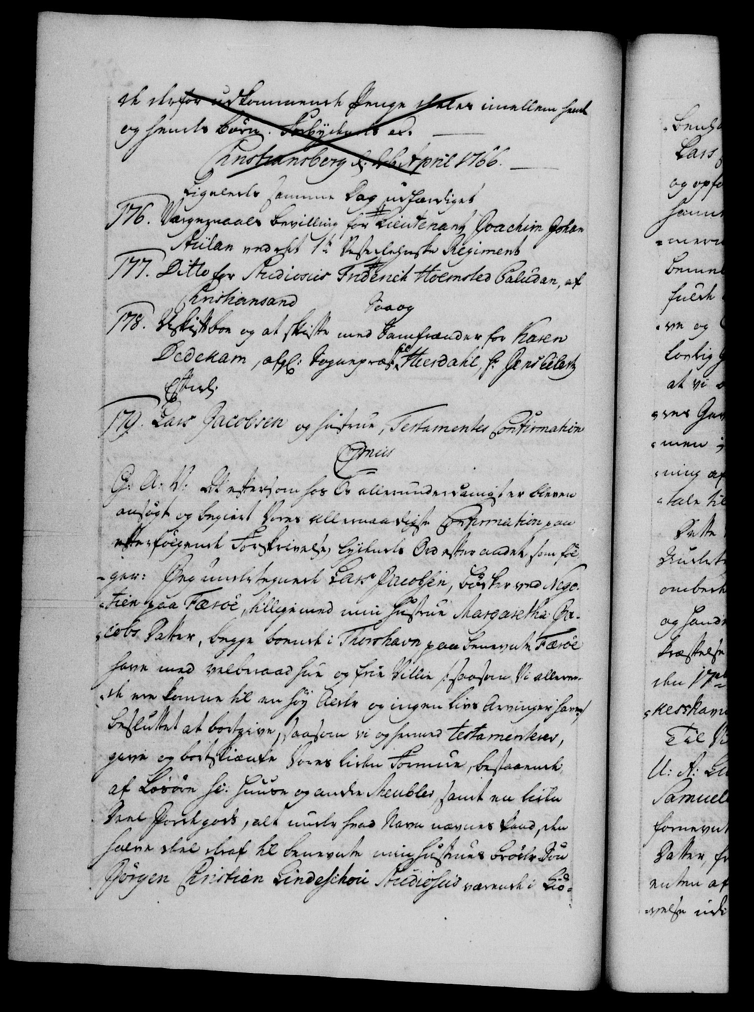Danske Kanselli 1572-1799, AV/RA-EA-3023/F/Fc/Fca/Fcaa/L0043: Norske registre, 1766-1768, p. 50b