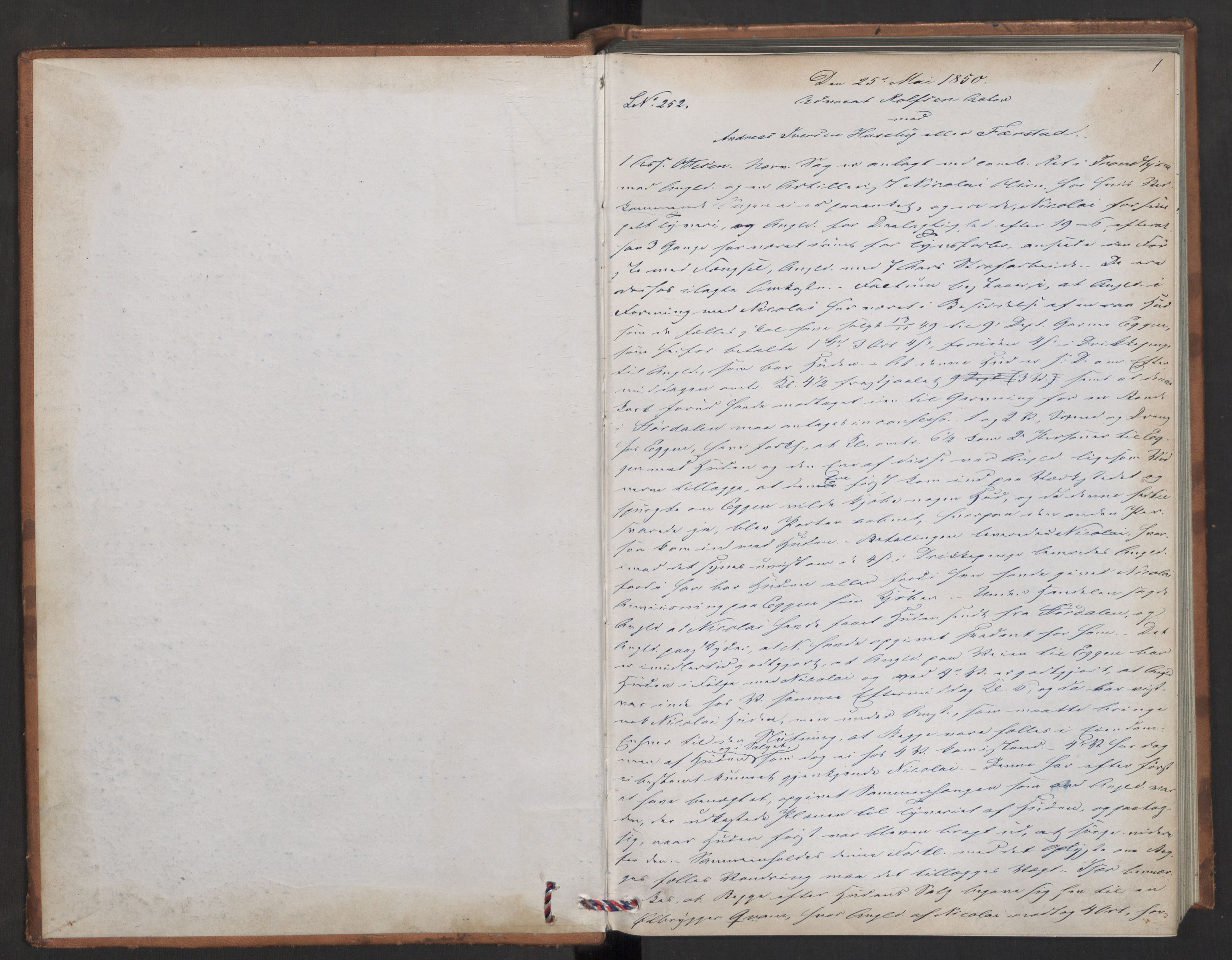 Høyesterett, AV/RA-S-1002/E/Eb/Eba/L0042/0002: Voteringsprotokoller / Voteringsprotokoll, 1850, p. 0b-1a