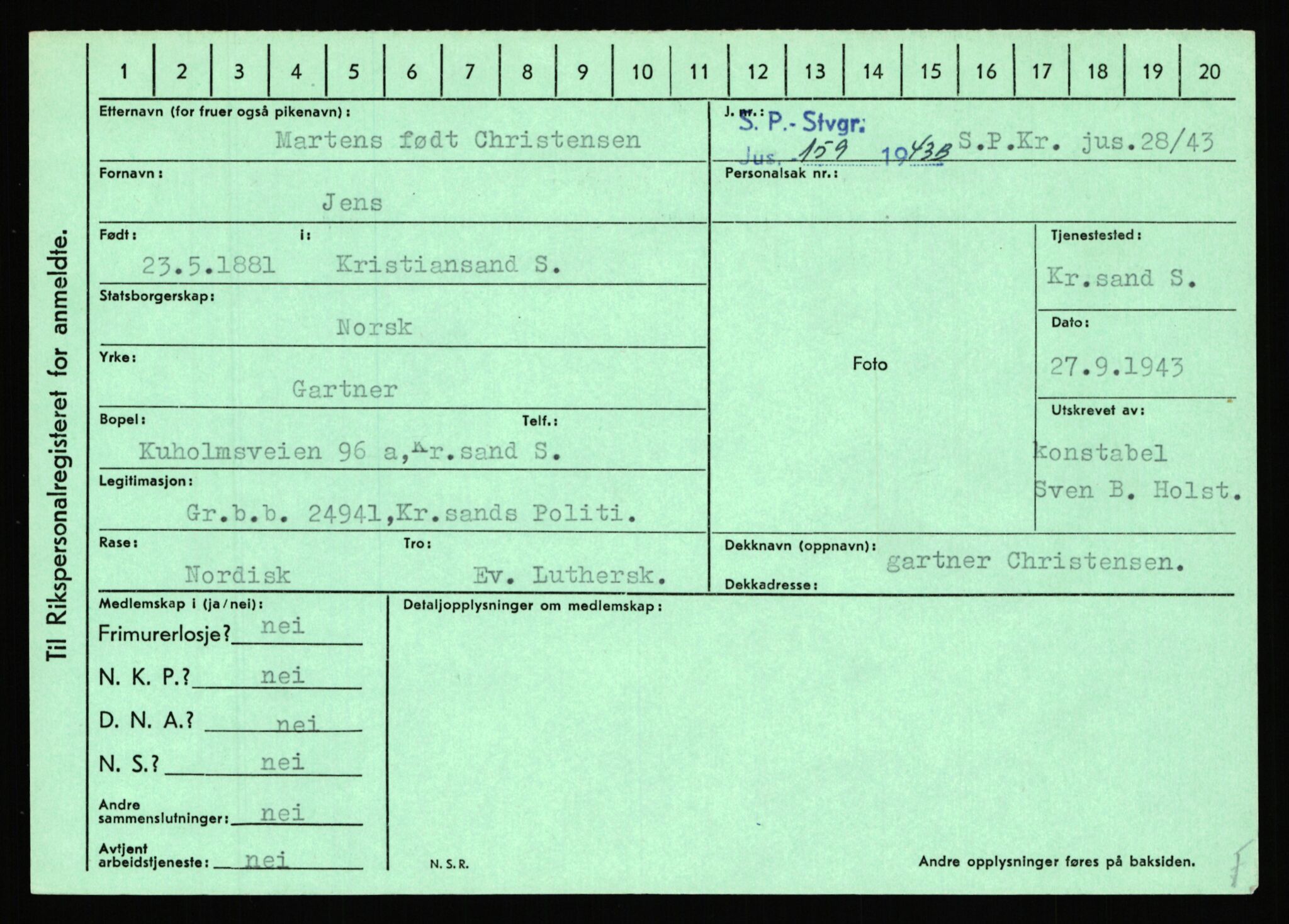 Statspolitiet - Hovedkontoret / Osloavdelingen, AV/RA-S-1329/C/Ca/L0010: Lind - Moksnes, 1943-1945, p. 2814