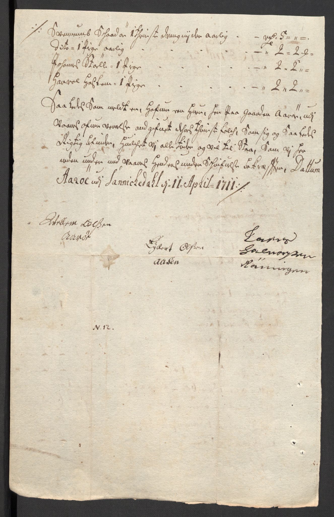 Rentekammeret inntil 1814, Reviderte regnskaper, Fogderegnskap, AV/RA-EA-4092/R36/L2121: Fogderegnskap Øvre og Nedre Telemark og Bamble, 1711, p. 549