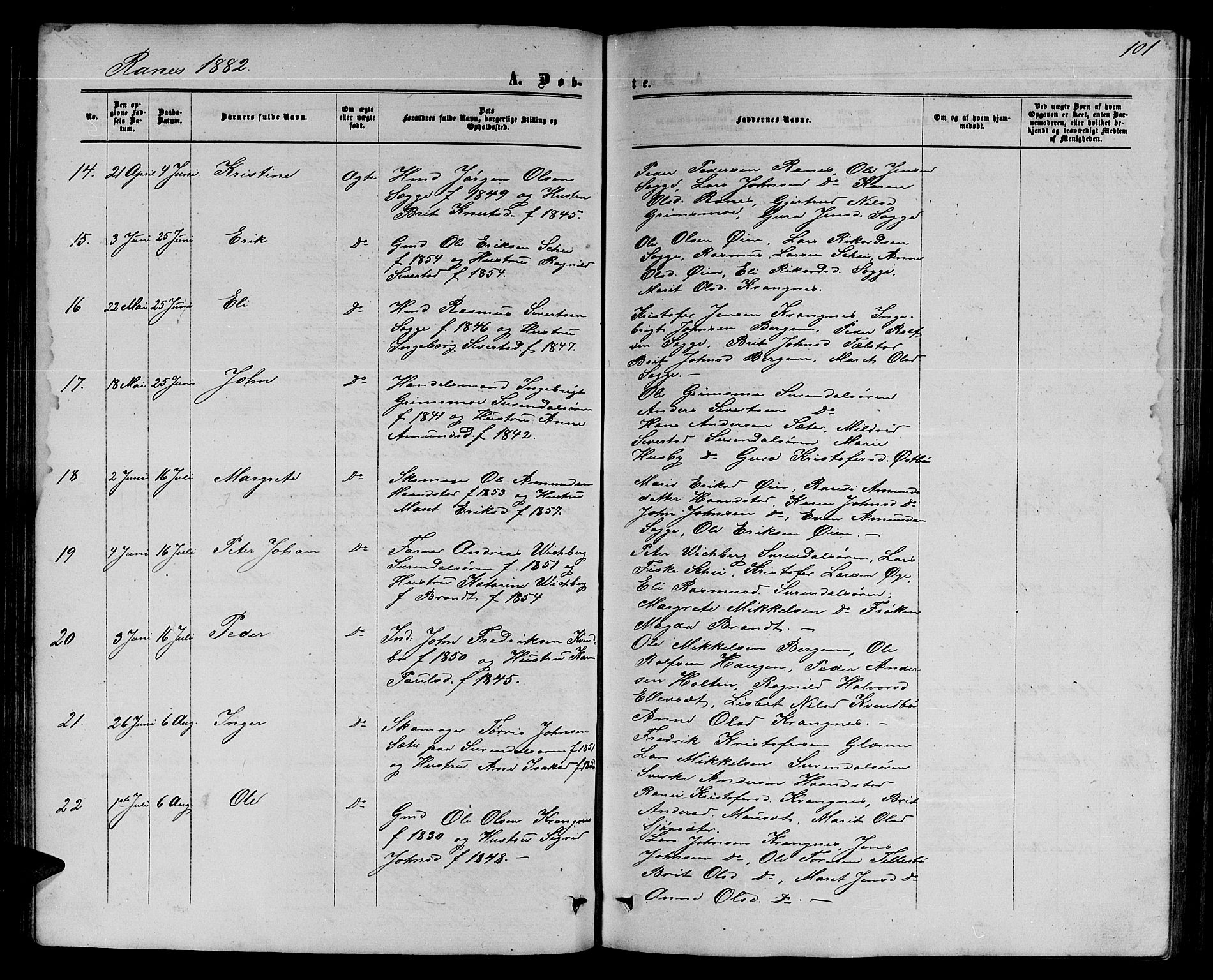 Ministerialprotokoller, klokkerbøker og fødselsregistre - Møre og Romsdal, SAT/A-1454/595/L1051: Parish register (copy) no. 595C03, 1866-1891, p. 101
