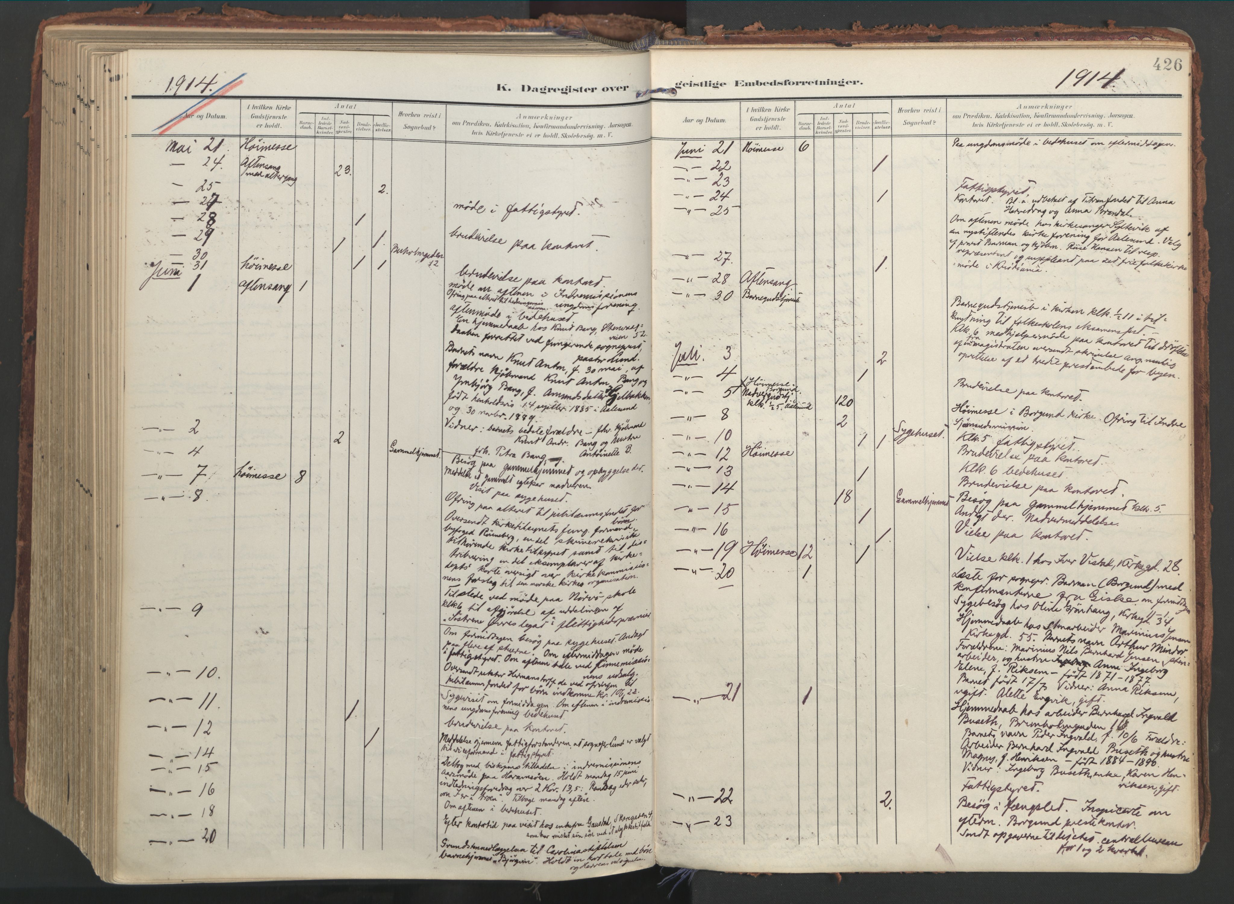 Ministerialprotokoller, klokkerbøker og fødselsregistre - Møre og Romsdal, AV/SAT-A-1454/529/L0459: Parish register (official) no. 529A09, 1904-1917, p. 426
