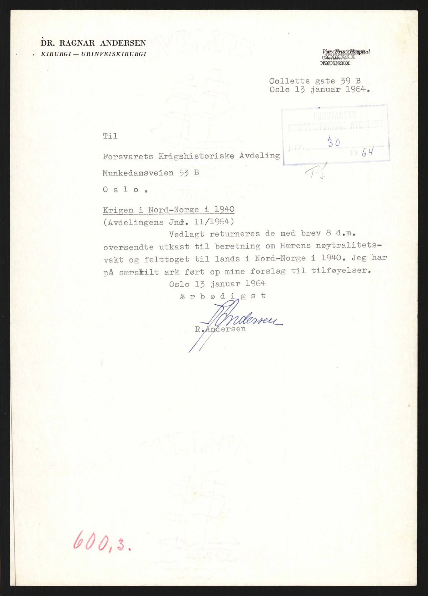 Forsvaret, Forsvarets krigshistoriske avdeling, AV/RA-RAFA-2017/Y/Yb/L0132: II-C-11-600  -  6. Divisjon / 6. Distriktskommando, 1940-1960, p. 687