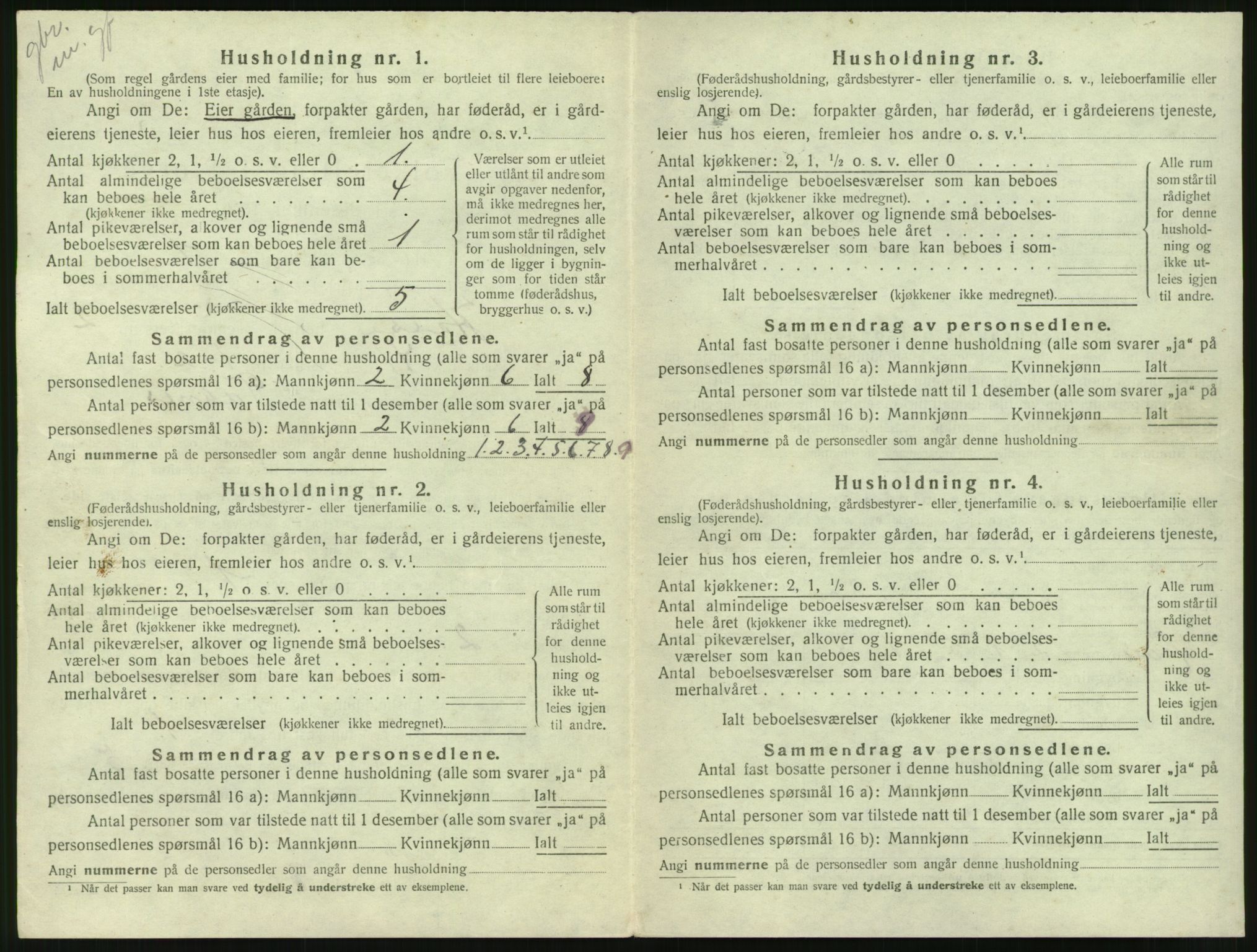 SAT, 1920 census for Halsa, 1920, p. 107