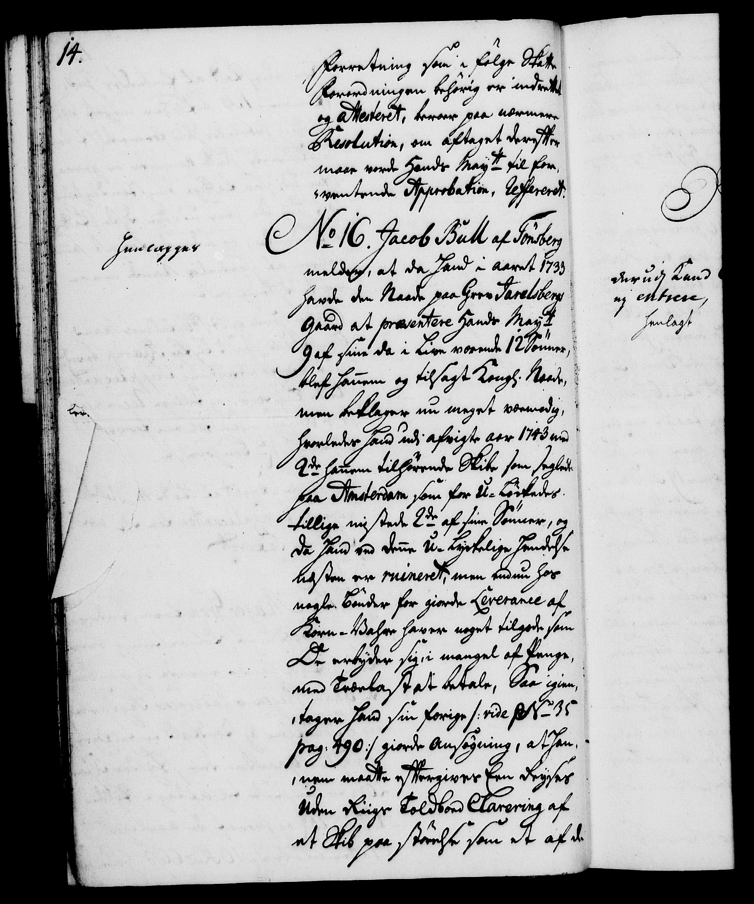Rentekammeret, Kammerkanselliet, RA/EA-3111/G/Gh/Gha/L0026: Norsk ekstraktmemorialprotokoll (merket RK 53.71), 1744-1745, p. 14