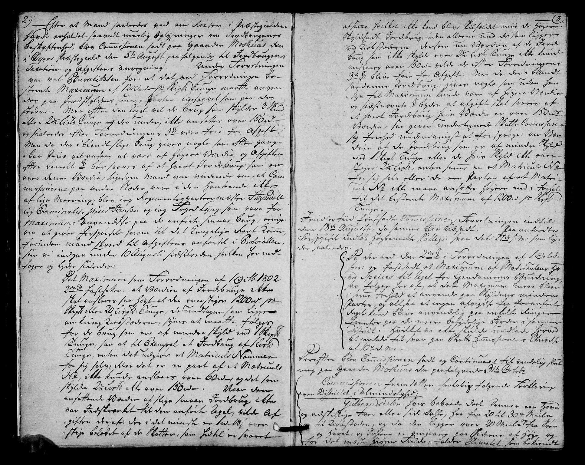 Rentekammeret inntil 1814, Realistisk ordnet avdeling, AV/RA-EA-4070/N/Ne/Nea/L0038: Gudbrandsdalen fogderi. Deliberasjonsprotokoll, 1803, p. 3